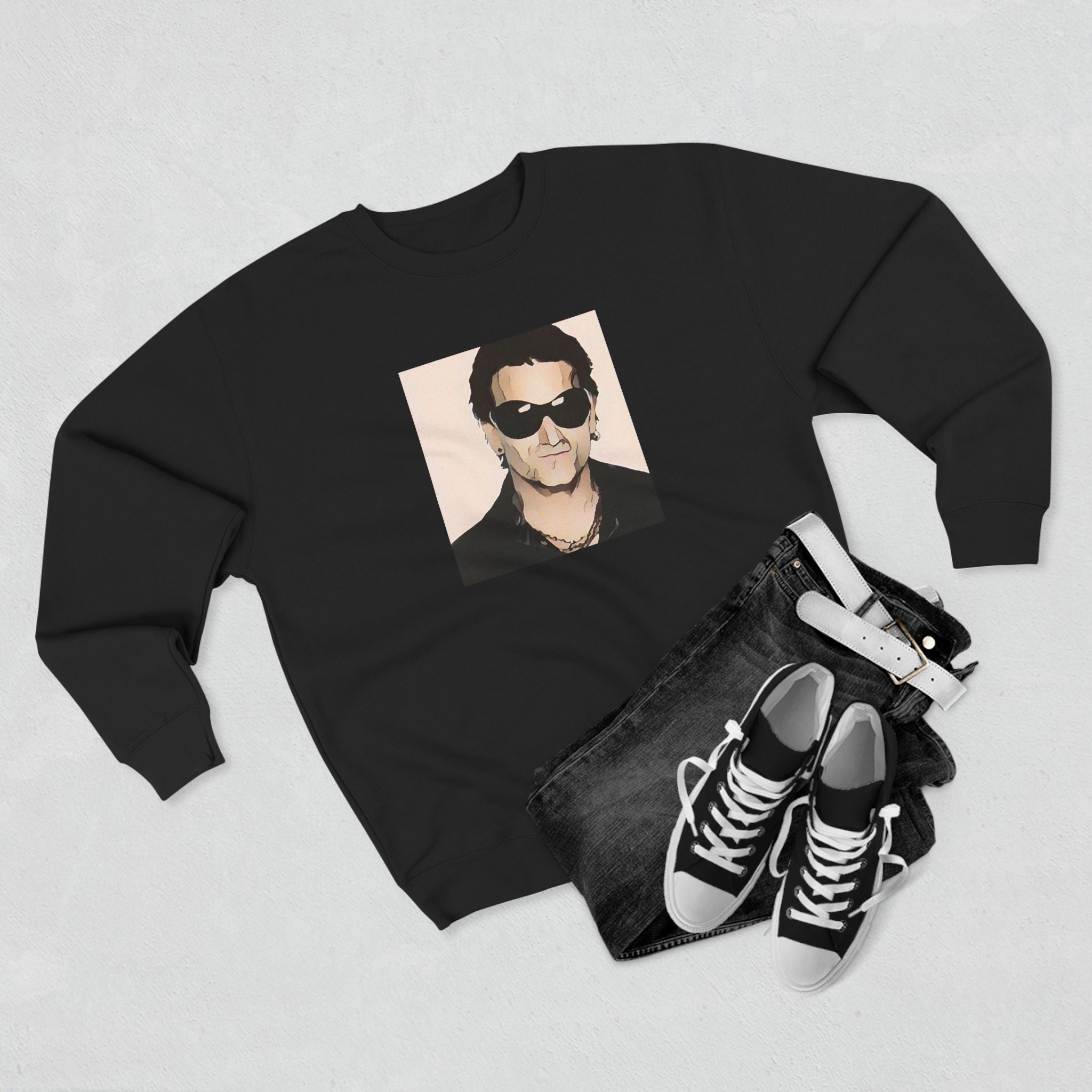 Cartoon Irish Rock Legend Sweatshirt - Limited Edition Retro Band Icon Sweatshirt, Part of 50-Music-Icon Series