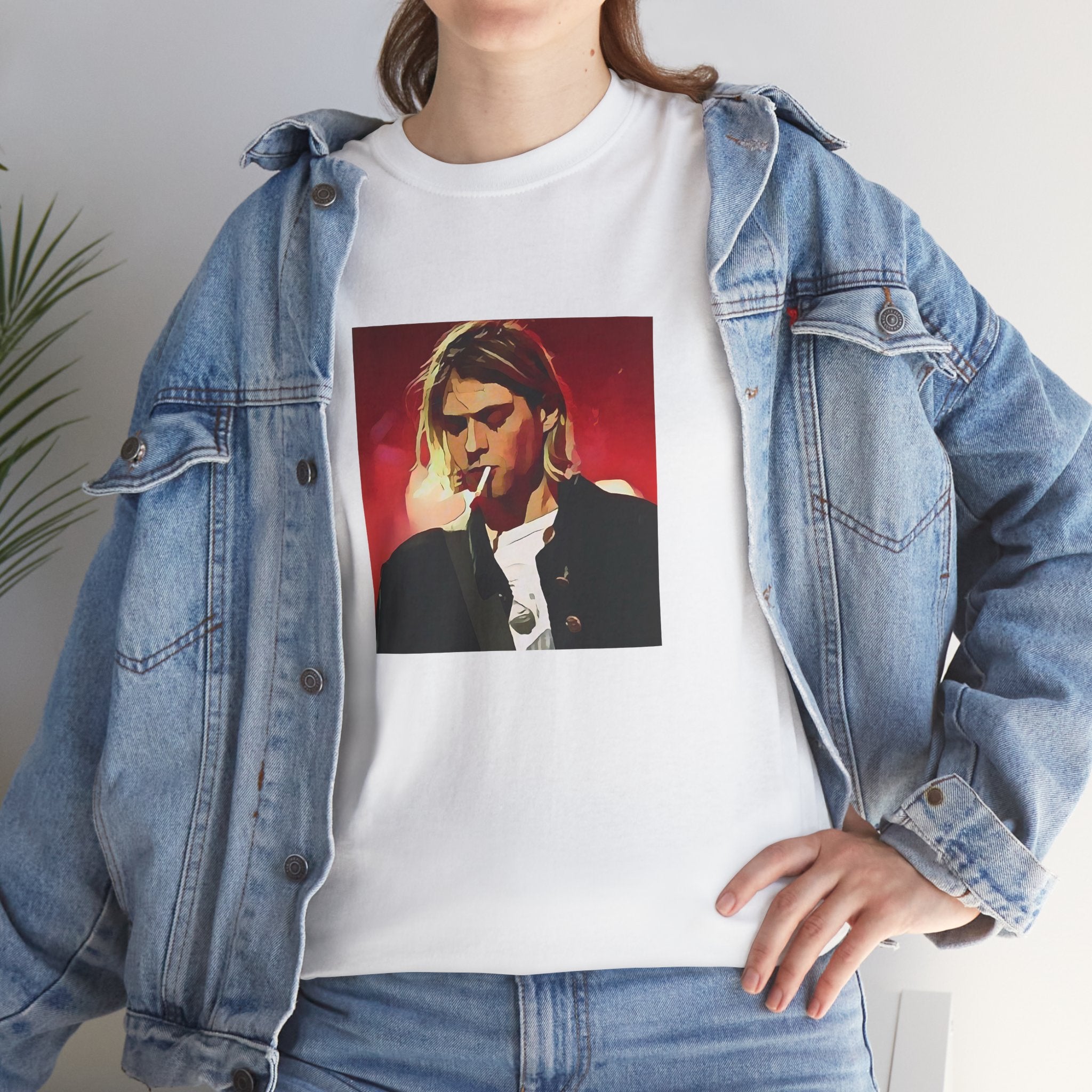Cartoon Grunge Frontman T-Shirt - Limited Edition Retro Band Icon Tee, Part of 50-Music-Icon Series