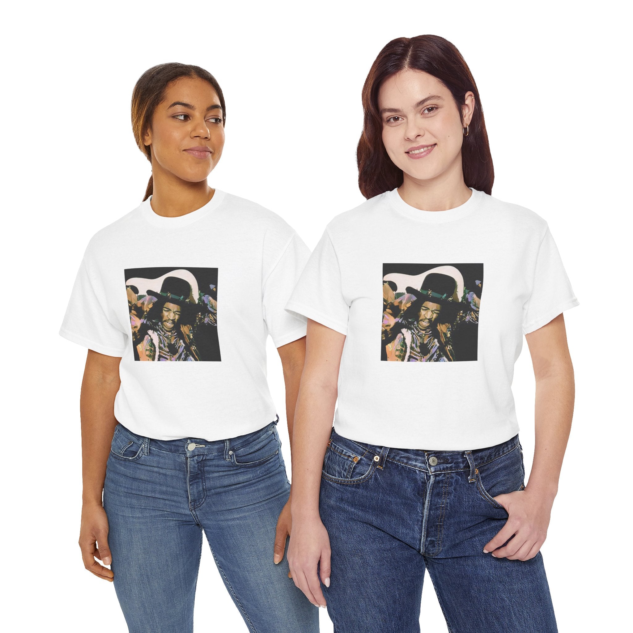 Cartoon Psychedelic Rock Tee - Limited Edition Retro Band Icon Tee, Part of 50-Music-Icon Series