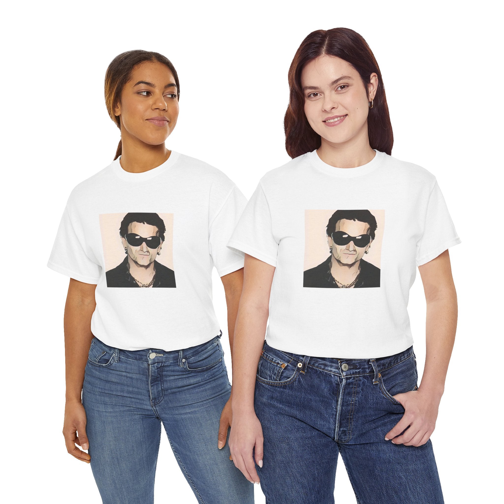 Cartoon Irish Rock Legend T-Shirt - Limited Edition Retro Band Icon Tee, Part of 50-Music-Icon Series