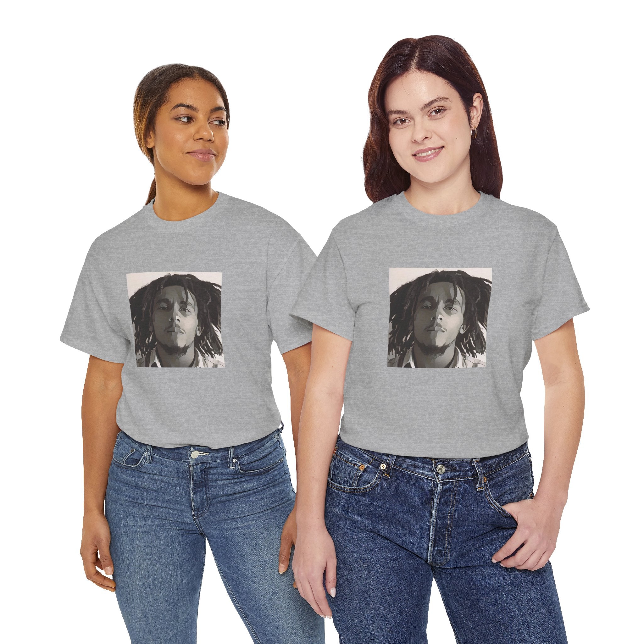Cartoon Reggae Icon T-Shirt - Limited Edition Retro Band Icon Tee, Part of 50-Music-Icon Series
