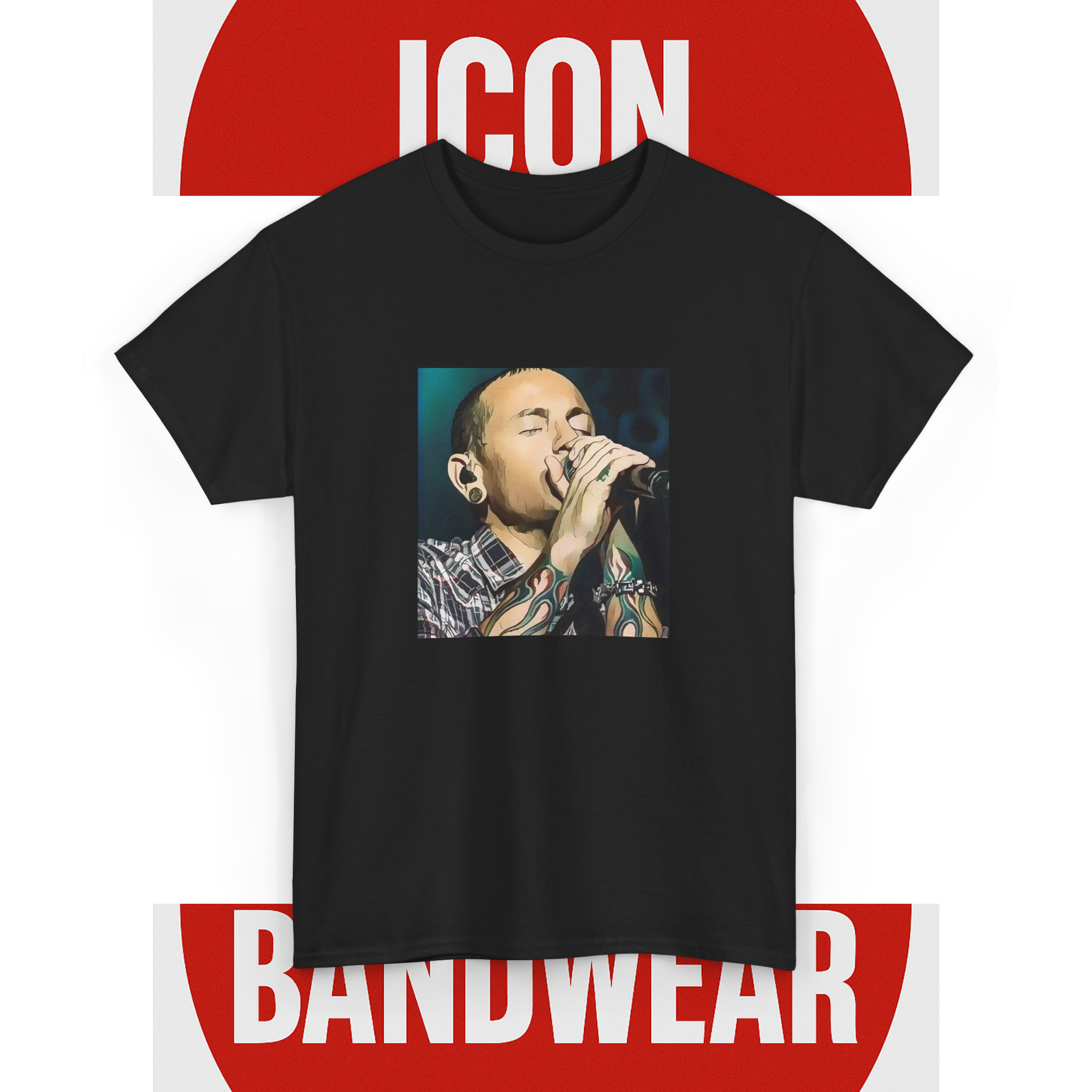 Cartoon Rock Frontman T-Shirt - Limited Edition Retro Band Icon Tee, Part of 50-Music-Icon Series