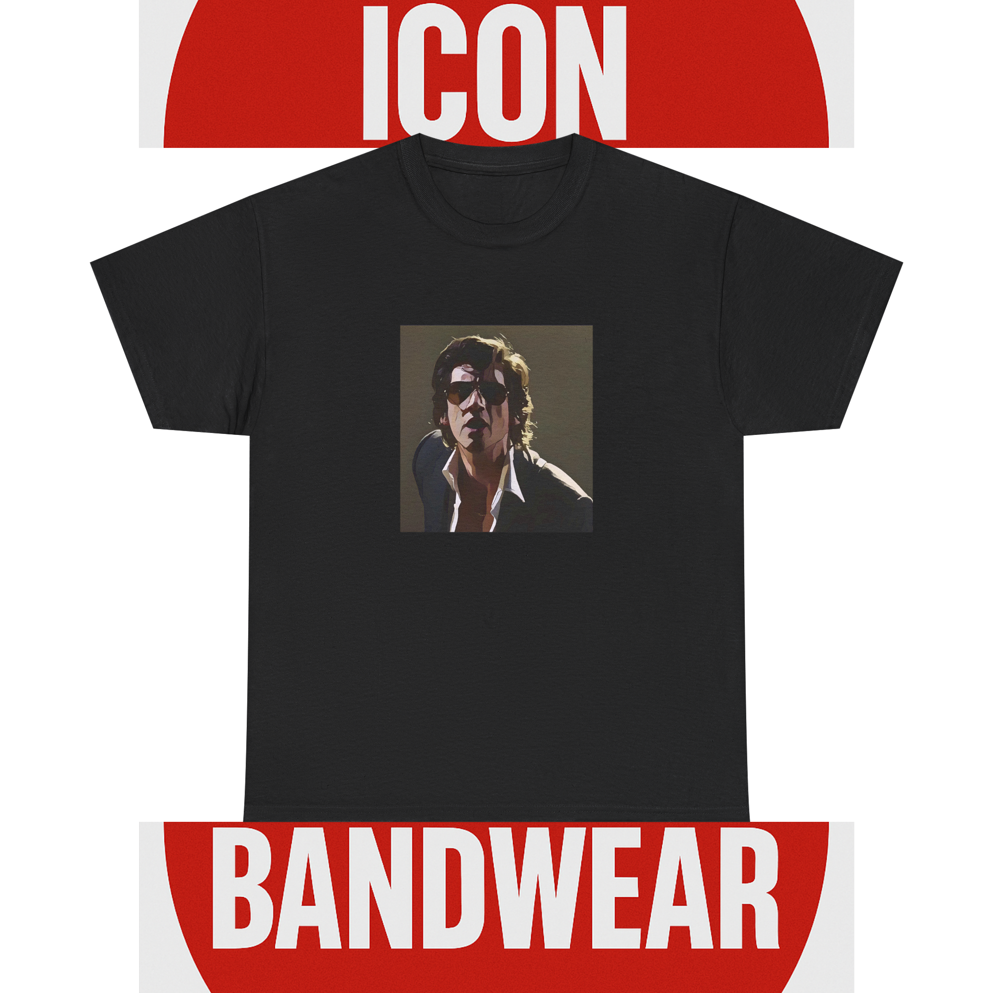 Cartoon Indie Frontman T-Shirt - Limited Edition Retro Band Icon Tee, Part of 50-Music-Icon Series