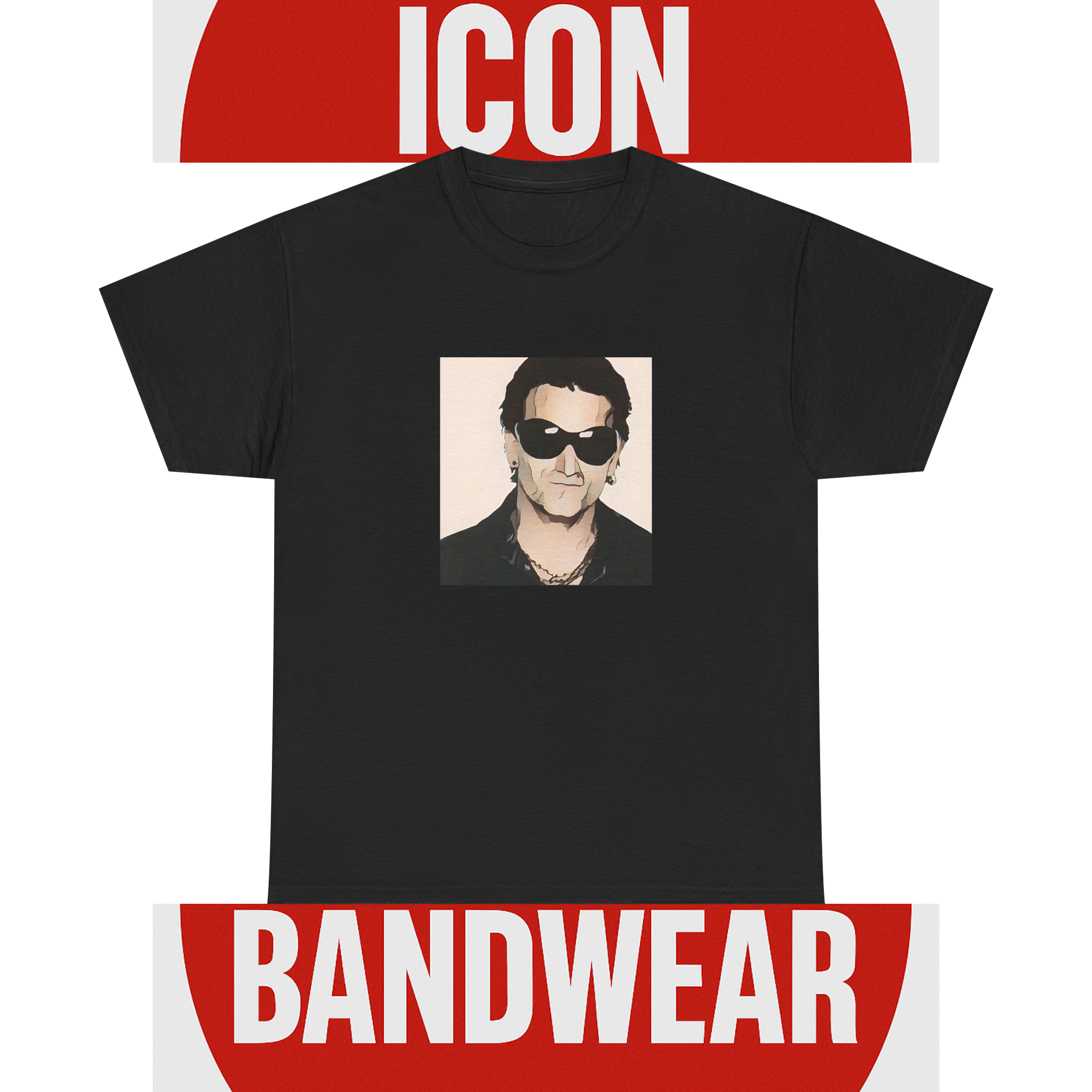 Cartoon Irish Rock Legend T-Shirt - Limited Edition Retro Band Icon Tee, Part of 50-Music-Icon Series