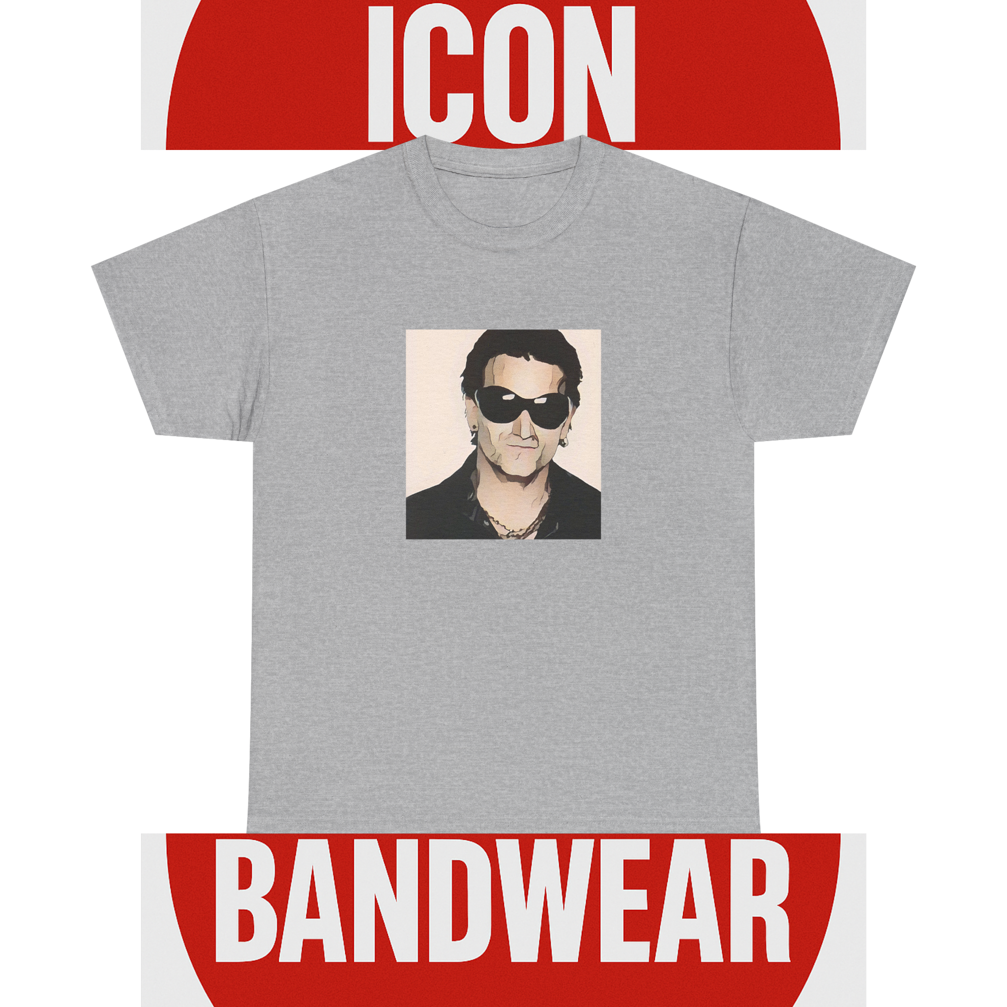 Cartoon Irish Rock Legend T-Shirt - Limited Edition Retro Band Icon Tee, Part of 50-Music-Icon Series