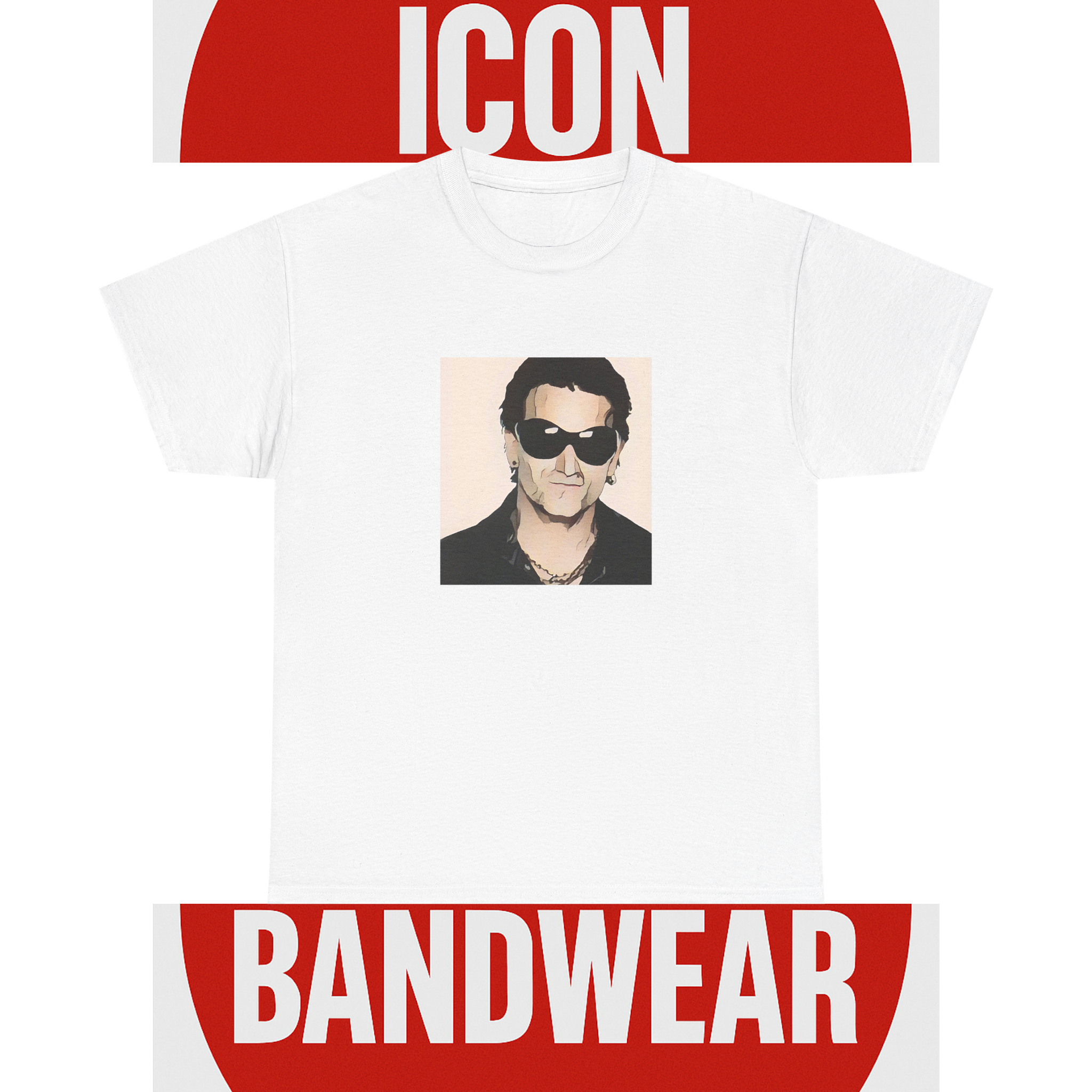 Cartoon Irish Rock Legend T-Shirt - Limited Edition Retro Band Icon Tee, Part of 50-Music-Icon Series