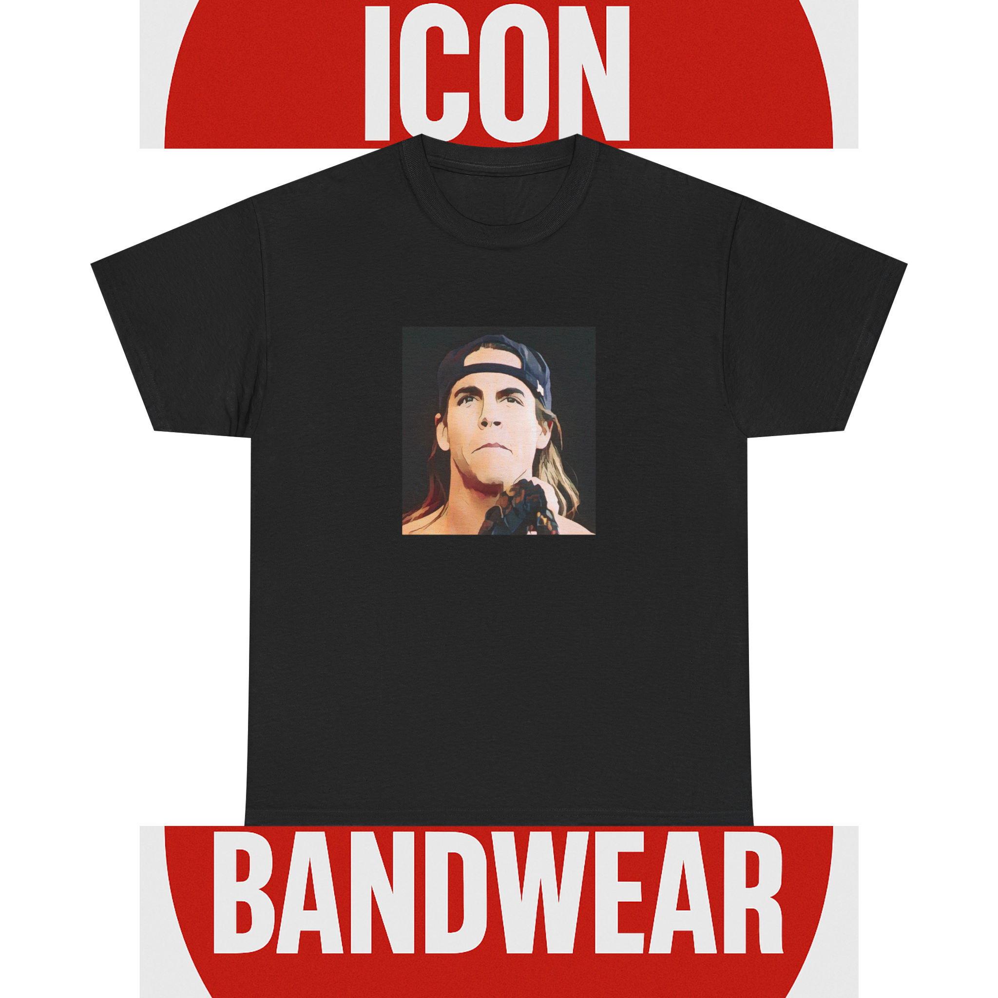 Cartoon Rock Frontman T-Shirt - Limited Edition Retro Band Icon Tee, Part of 50-Music-Icon Series