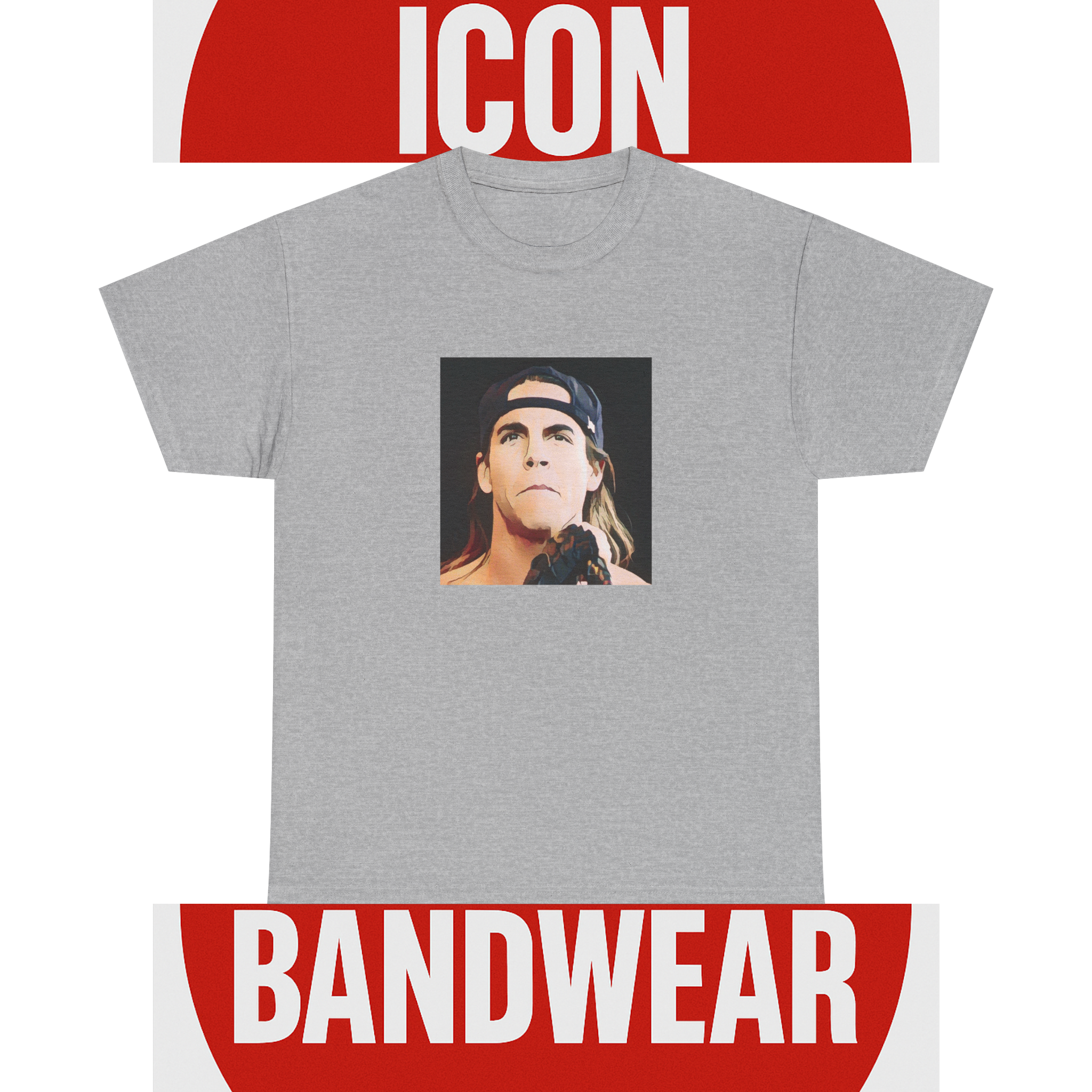 Cartoon Rock Frontman T-Shirt - Limited Edition Retro Band Icon Tee, Part of 50-Music-Icon Series