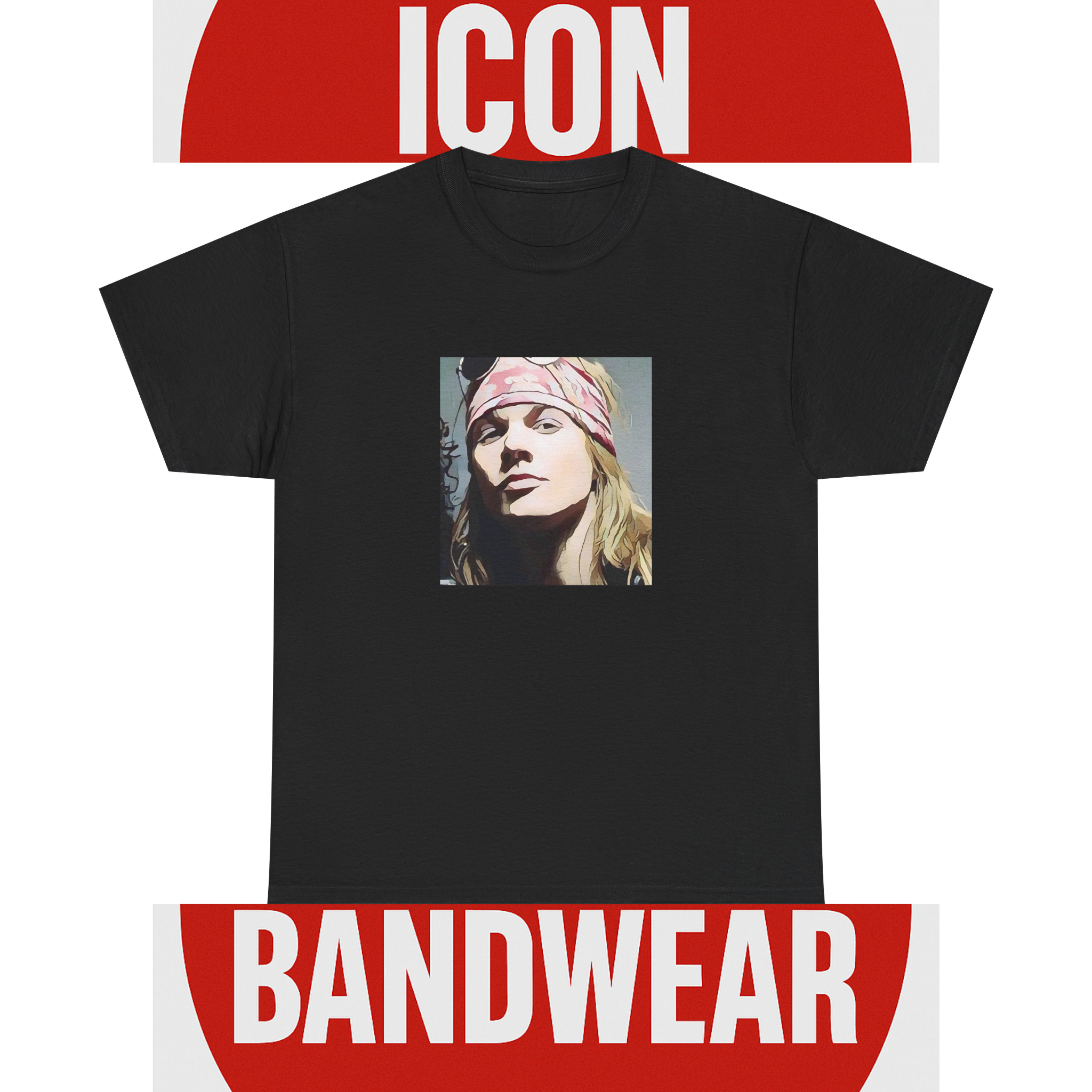 Cartoon Rock Icon T-Shirt - Limited Edition Retro Band Icon Tee, Part of 50-Music-Icon Series