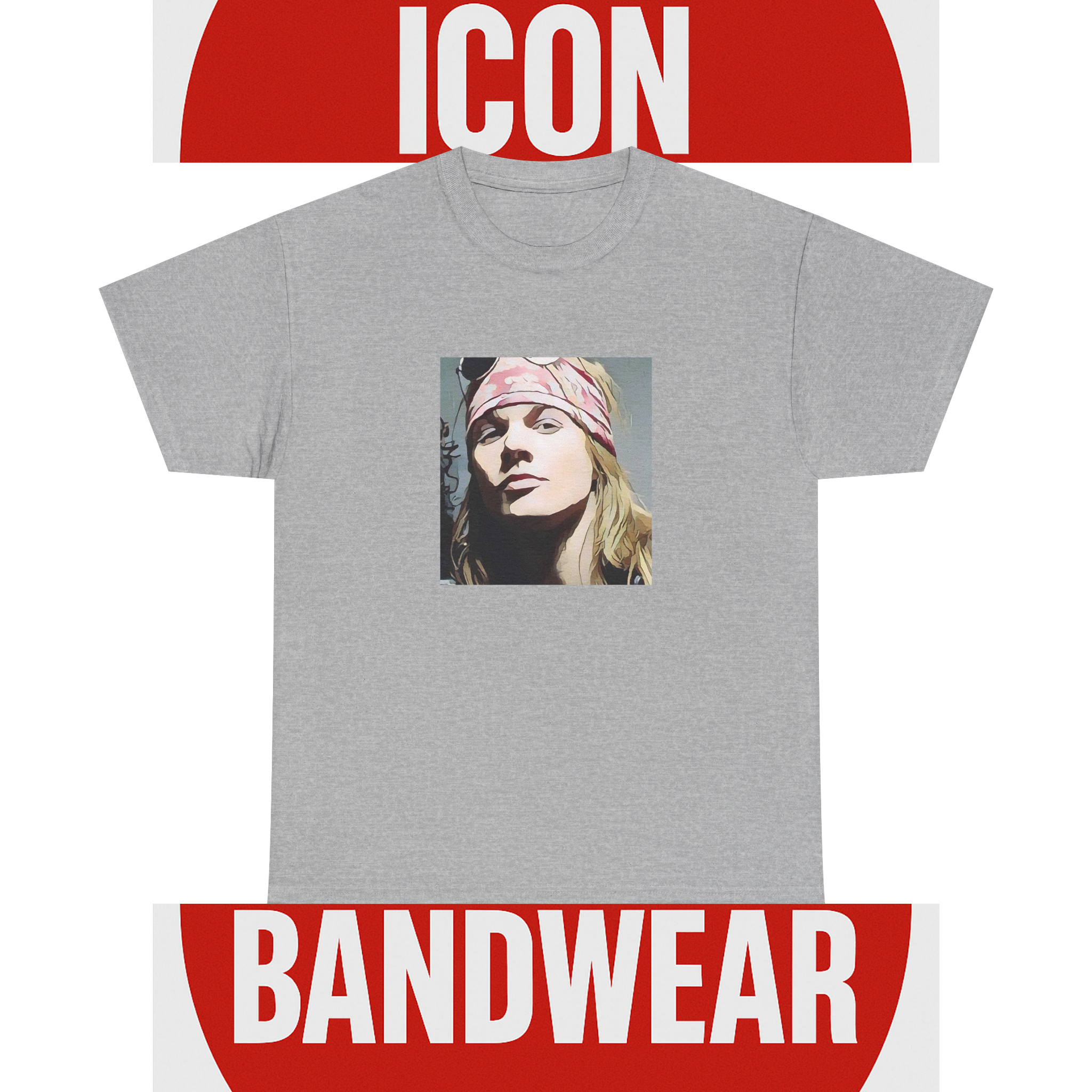 Cartoon Rock Icon T-Shirt - Limited Edition Retro Band Icon Tee, Part of 50-Music-Icon Series