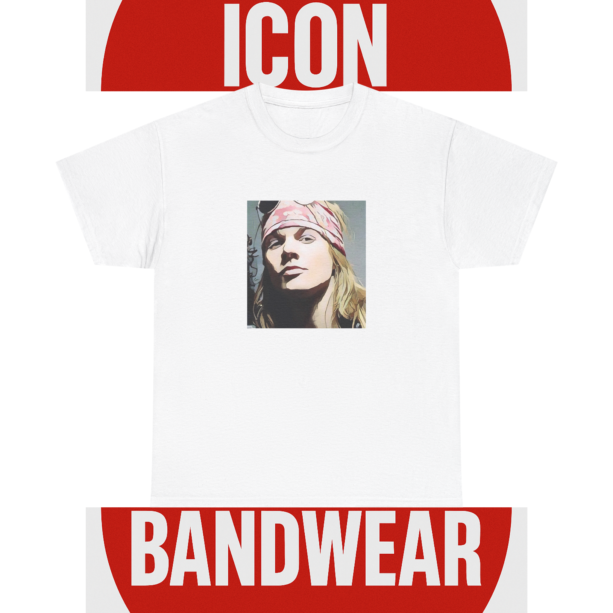 Cartoon Rock Icon T-Shirt - Limited Edition Retro Band Icon Tee, Part of 50-Music-Icon Series