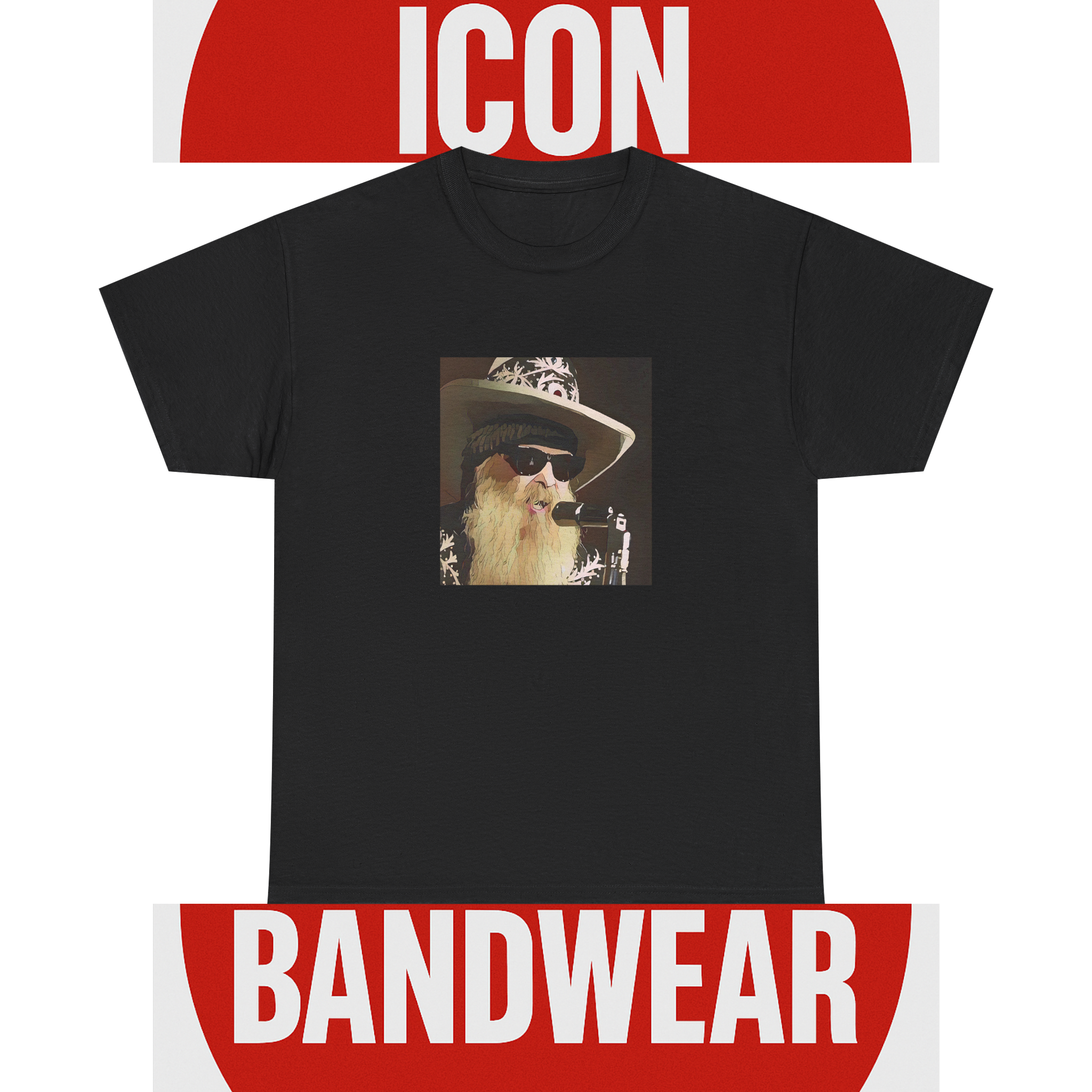 Cartoon Blues Rock Icon T-Shirt - Limited Edition Retro Band Icon Tee, Part of 50-Music-Icon Series
