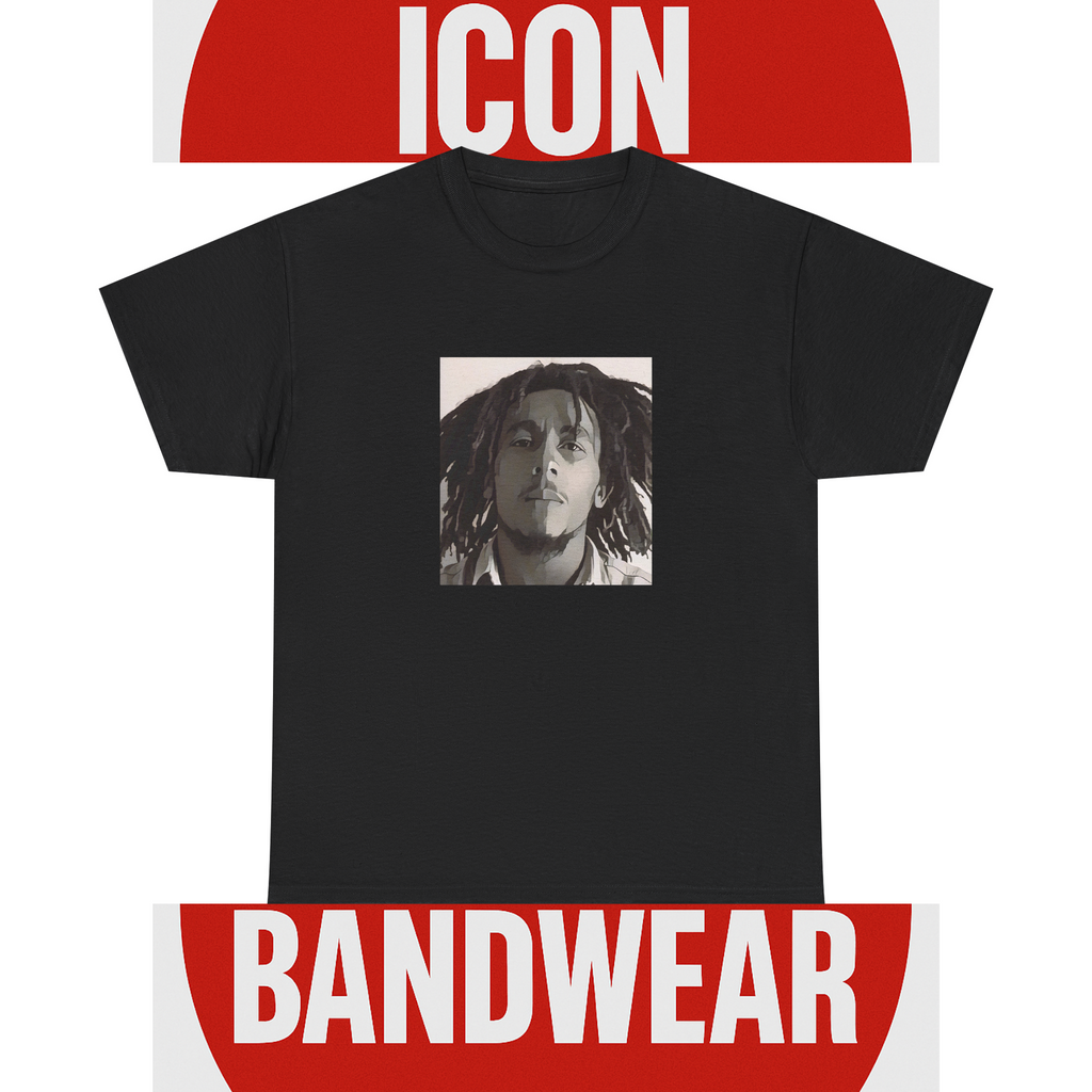 Cartoon Reggae Icon T-Shirt - Limited Edition Retro Band Icon Tee, Part of 50-Music-Icon Series