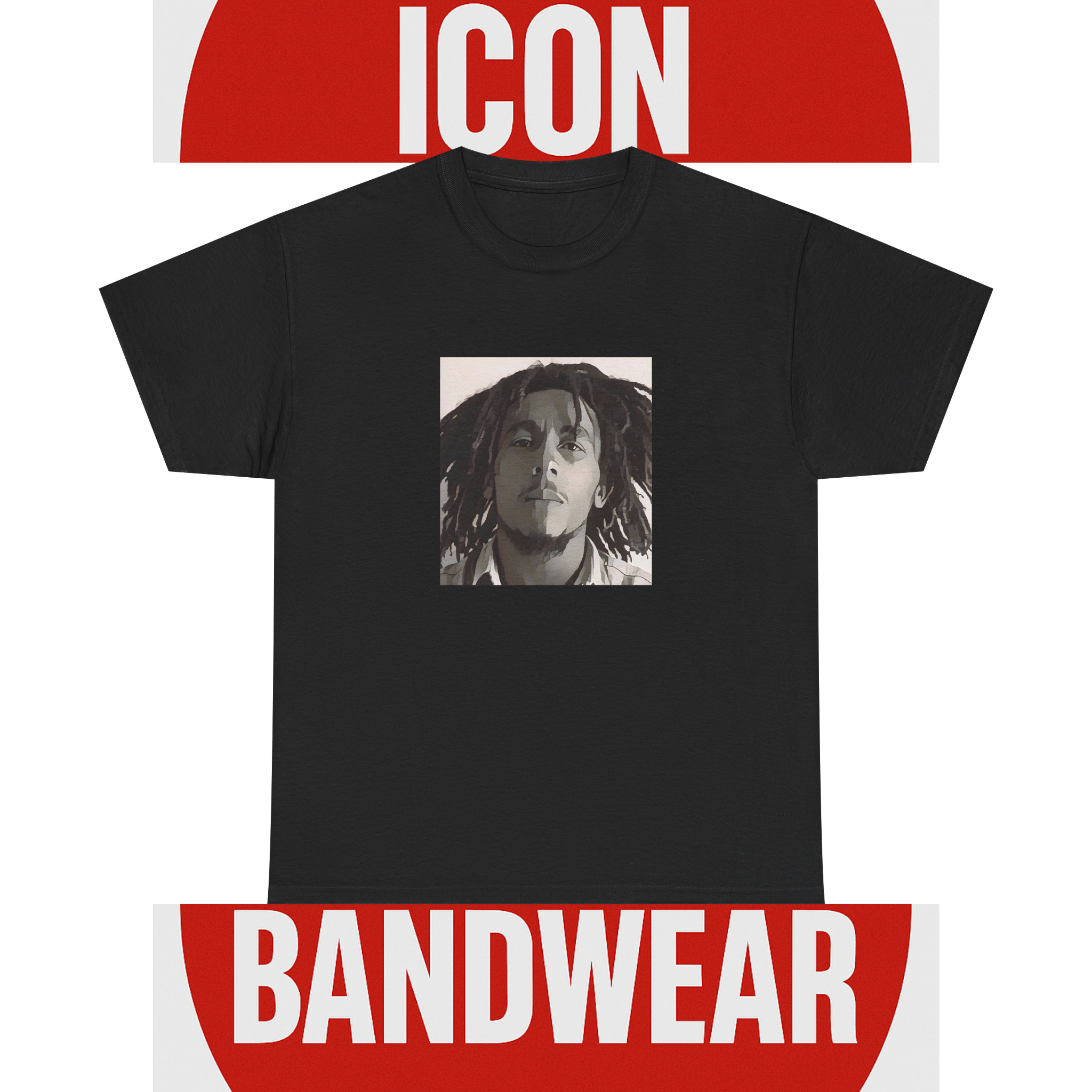 Cartoon Reggae Icon T-Shirt - Limited Edition Retro Band Icon Tee, Part of 50-Music-Icon Series