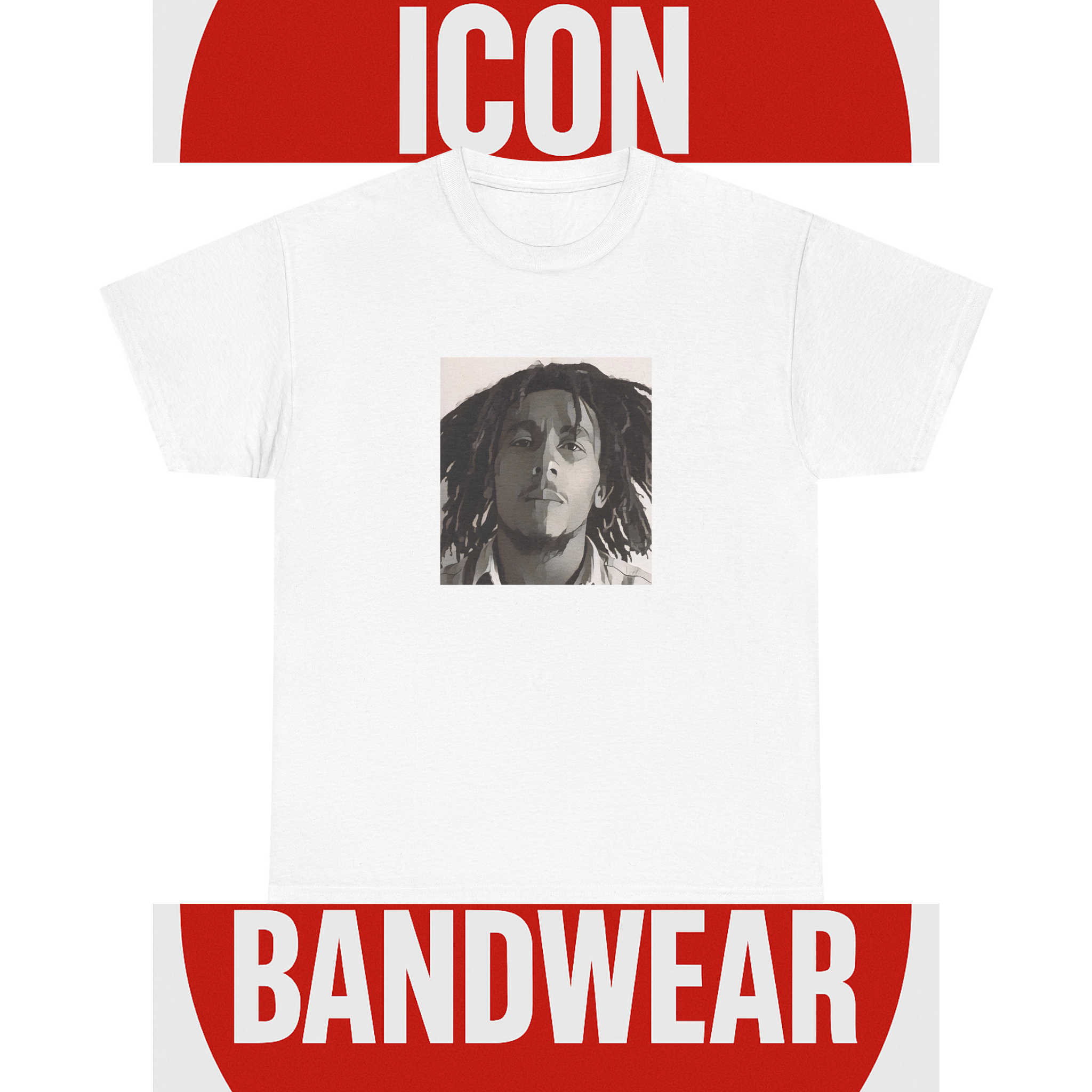 Cartoon Reggae Icon T-Shirt - Limited Edition Retro Band Icon Tee, Part of 50-Music-Icon Series