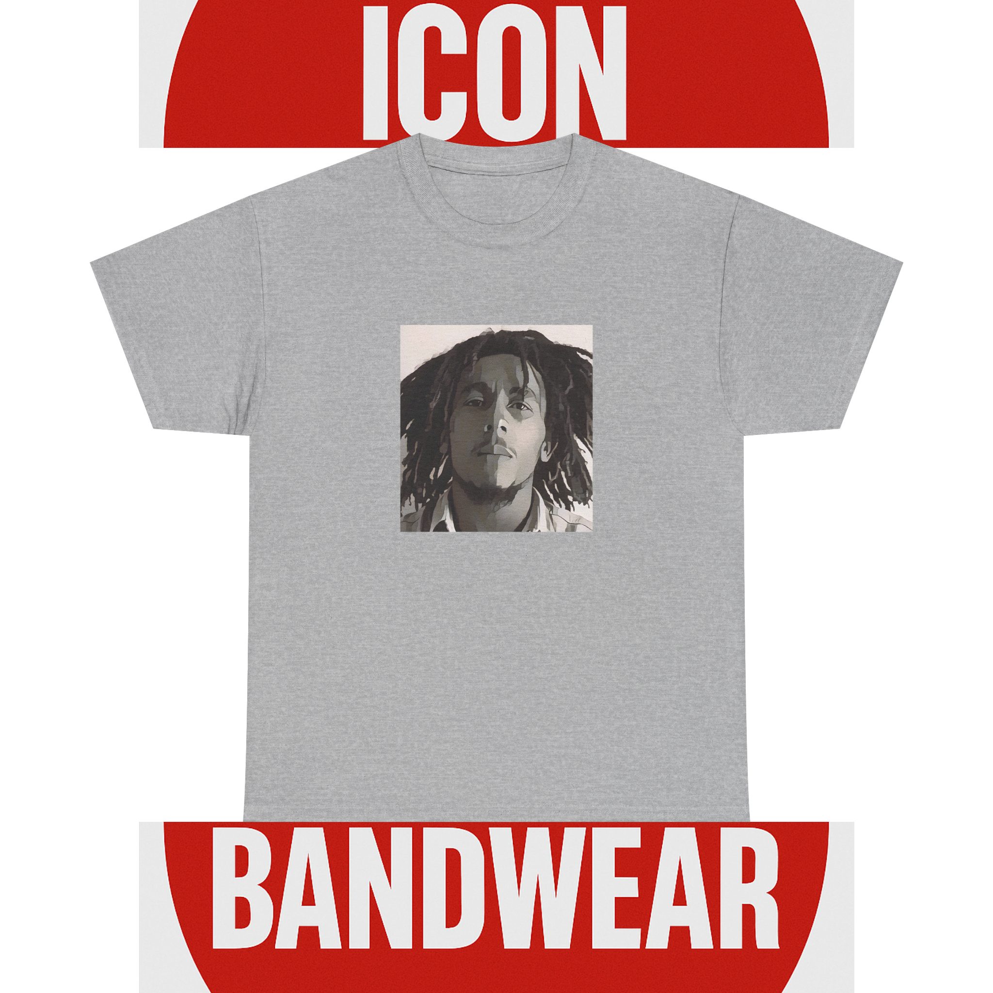 Cartoon Reggae Icon T-Shirt - Limited Edition Retro Band Icon Tee, Part of 50-Music-Icon Series
