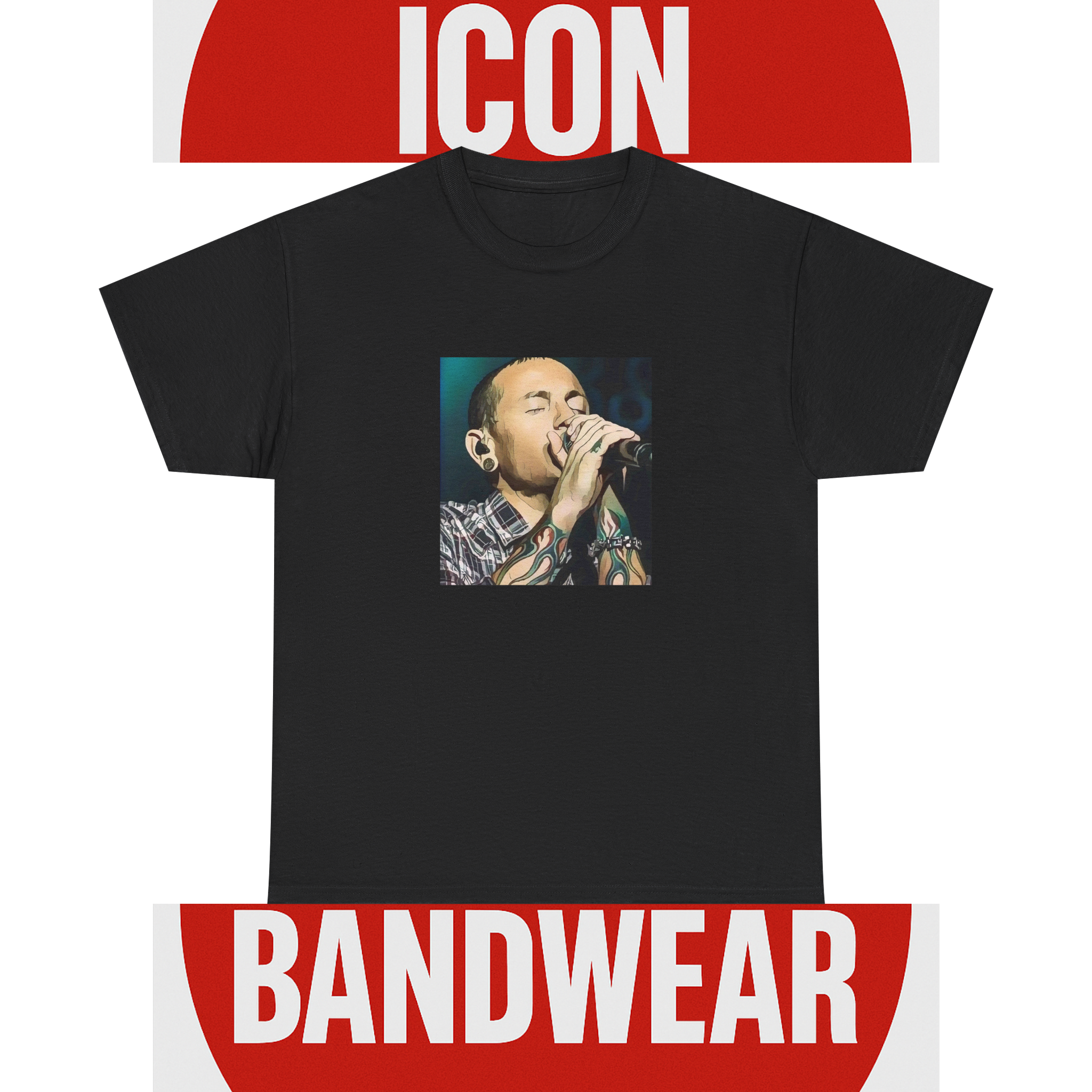 Cartoon Rock Frontman T-Shirt - Limited Edition Retro Band Icon Tee, Part of 50-Music-Icon Series