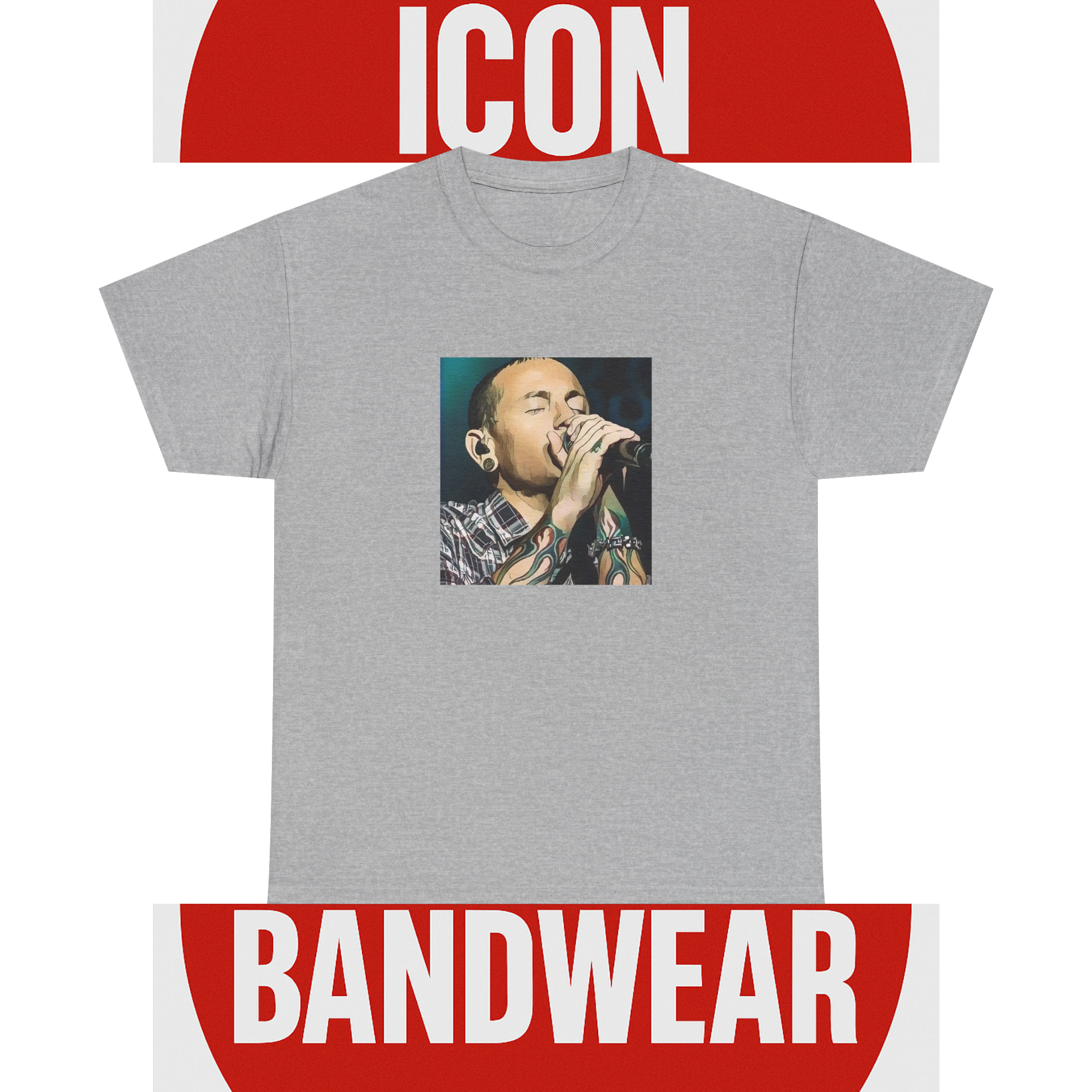 Cartoon Rock Frontman T-Shirt - Limited Edition Retro Band Icon Tee, Part of 50-Music-Icon Series
