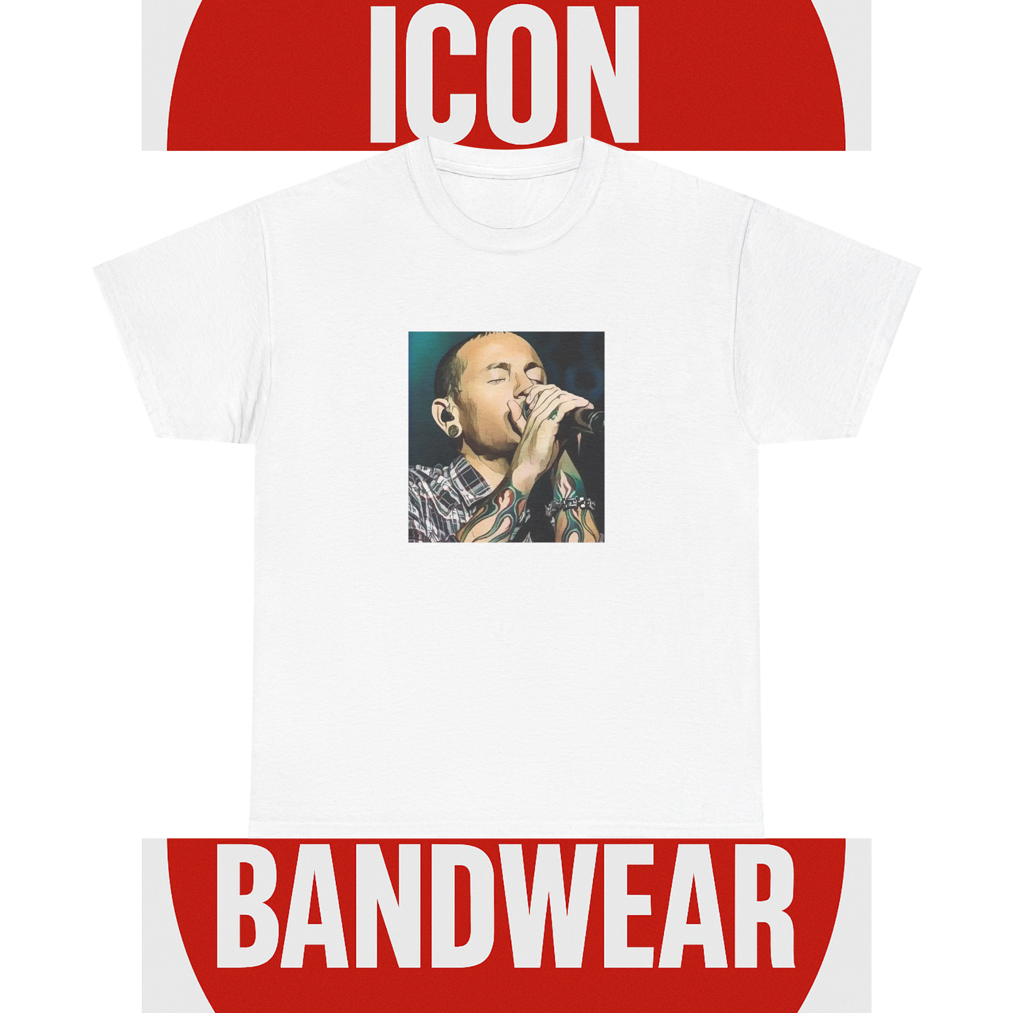 Cartoon Rock Frontman T-Shirt - Limited Edition Retro Band Icon Tee, Part of 50-Music-Icon Series