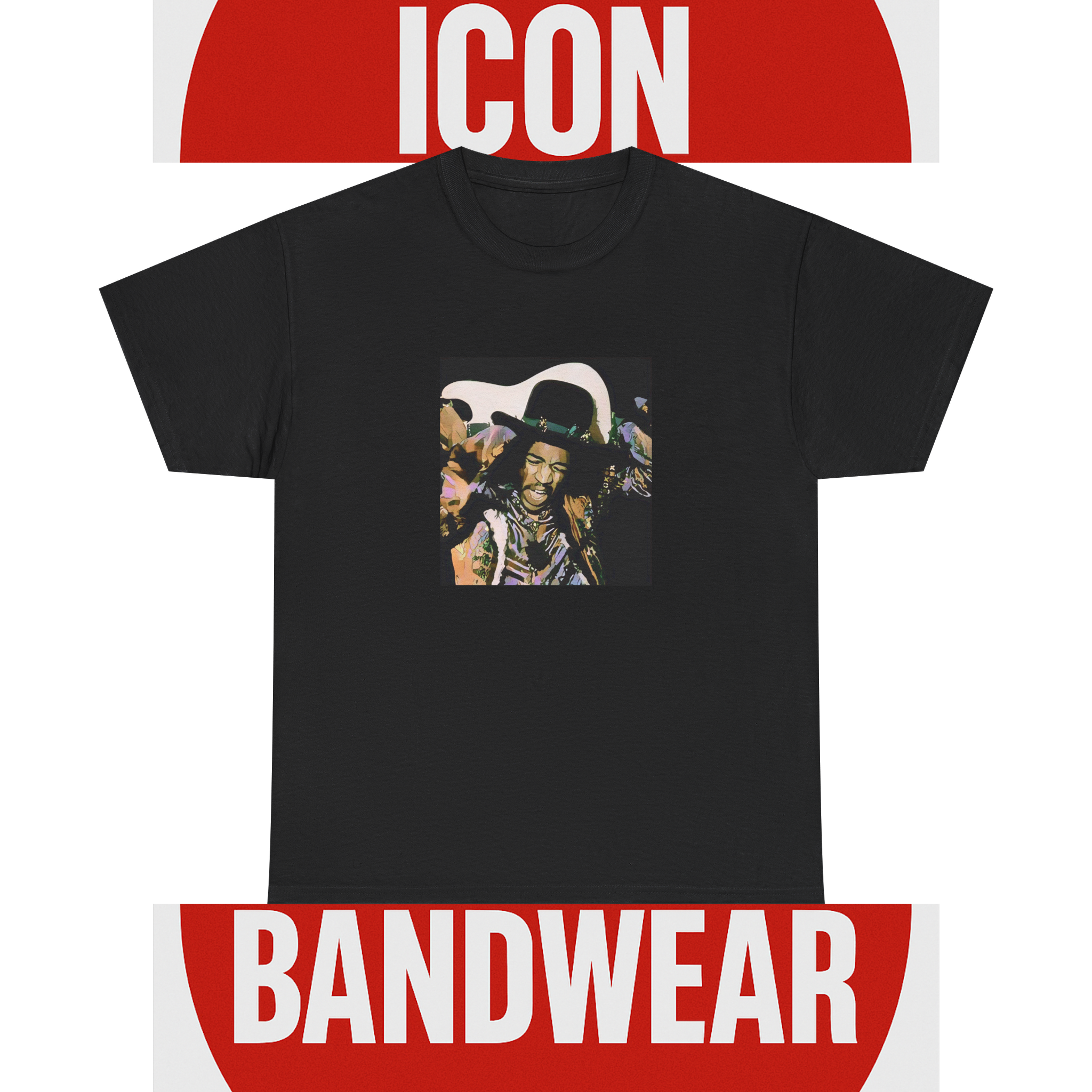 Cartoon Psychedelic Rock Tee - Limited Edition Retro Band Icon Tee, Part of 50-Music-Icon Series