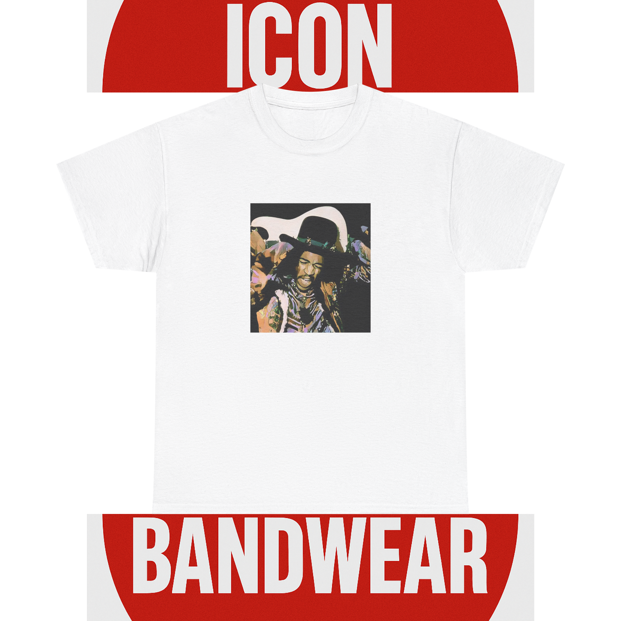Cartoon Psychedelic Rock Tee - Limited Edition Retro Band Icon Tee, Part of 50-Music-Icon Series