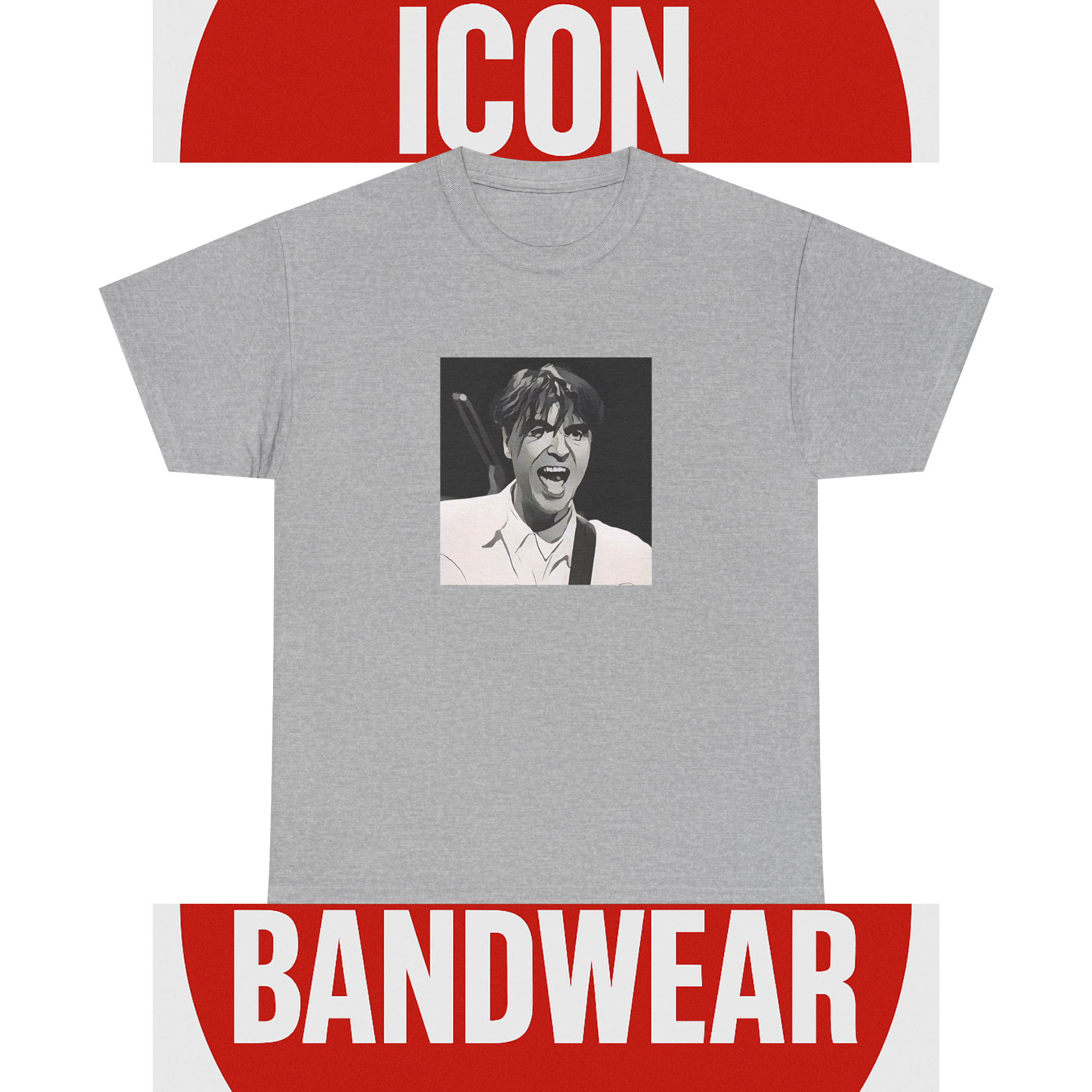Cartoon New-Wave Icon T-Shirt - Limited Edition Retro Band Icon Tee, Part of 50-Music-Icon Series