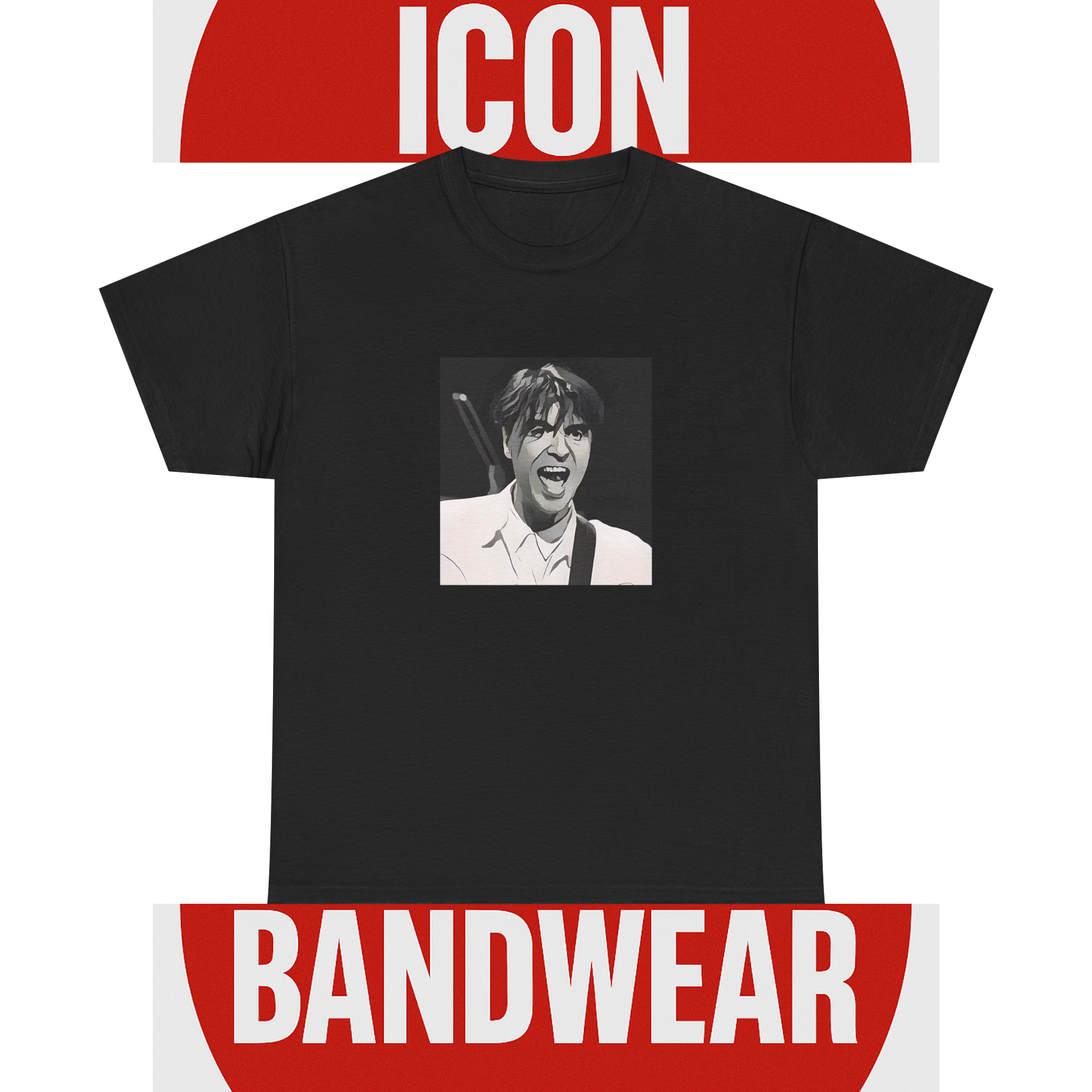 Cartoon New-Wave Icon T-Shirt - Limited Edition Retro Band Icon Tee, Part of 50-Music-Icon Series