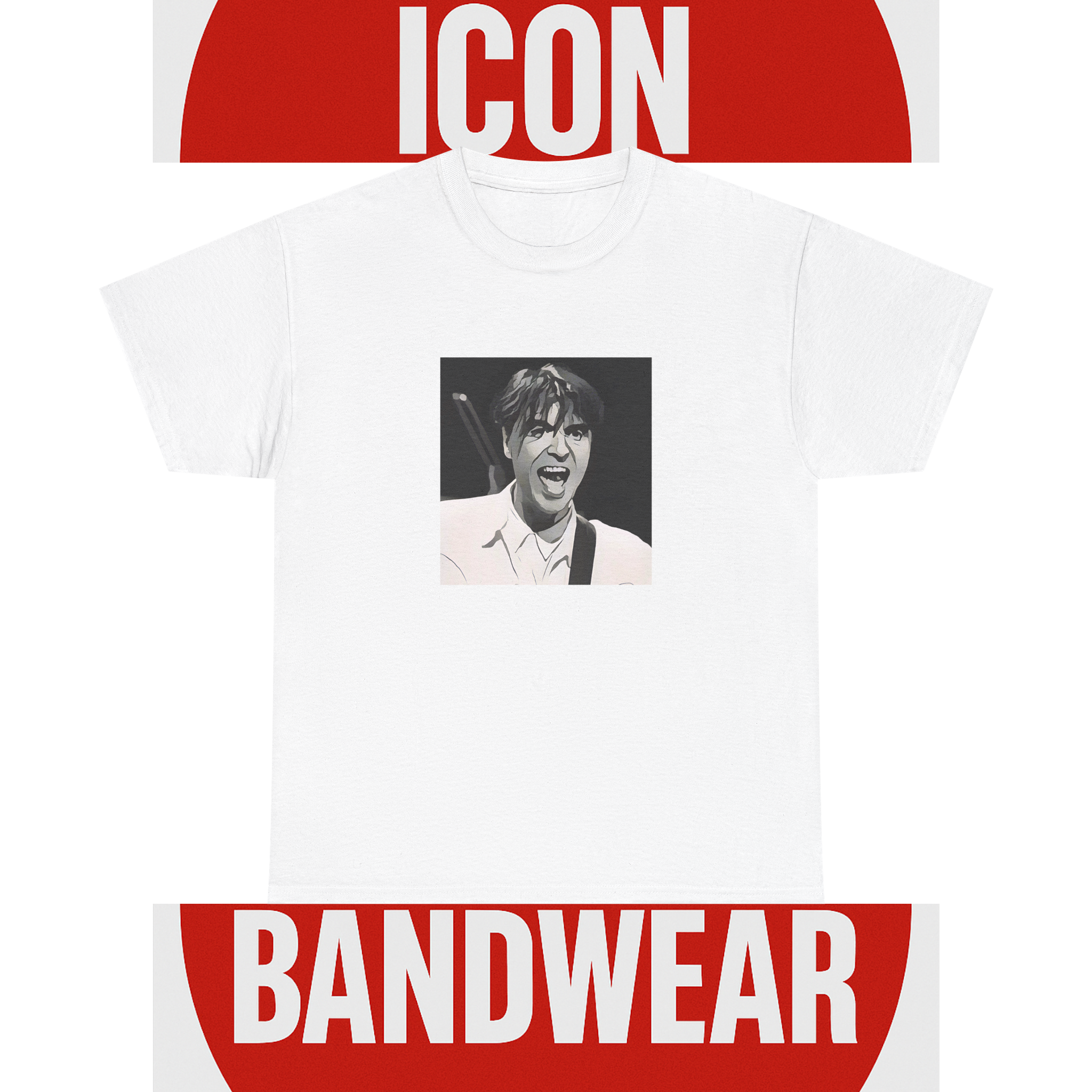 Cartoon New-Wave Icon T-Shirt - Limited Edition Retro Band Icon Tee, Part of 50-Music-Icon Series