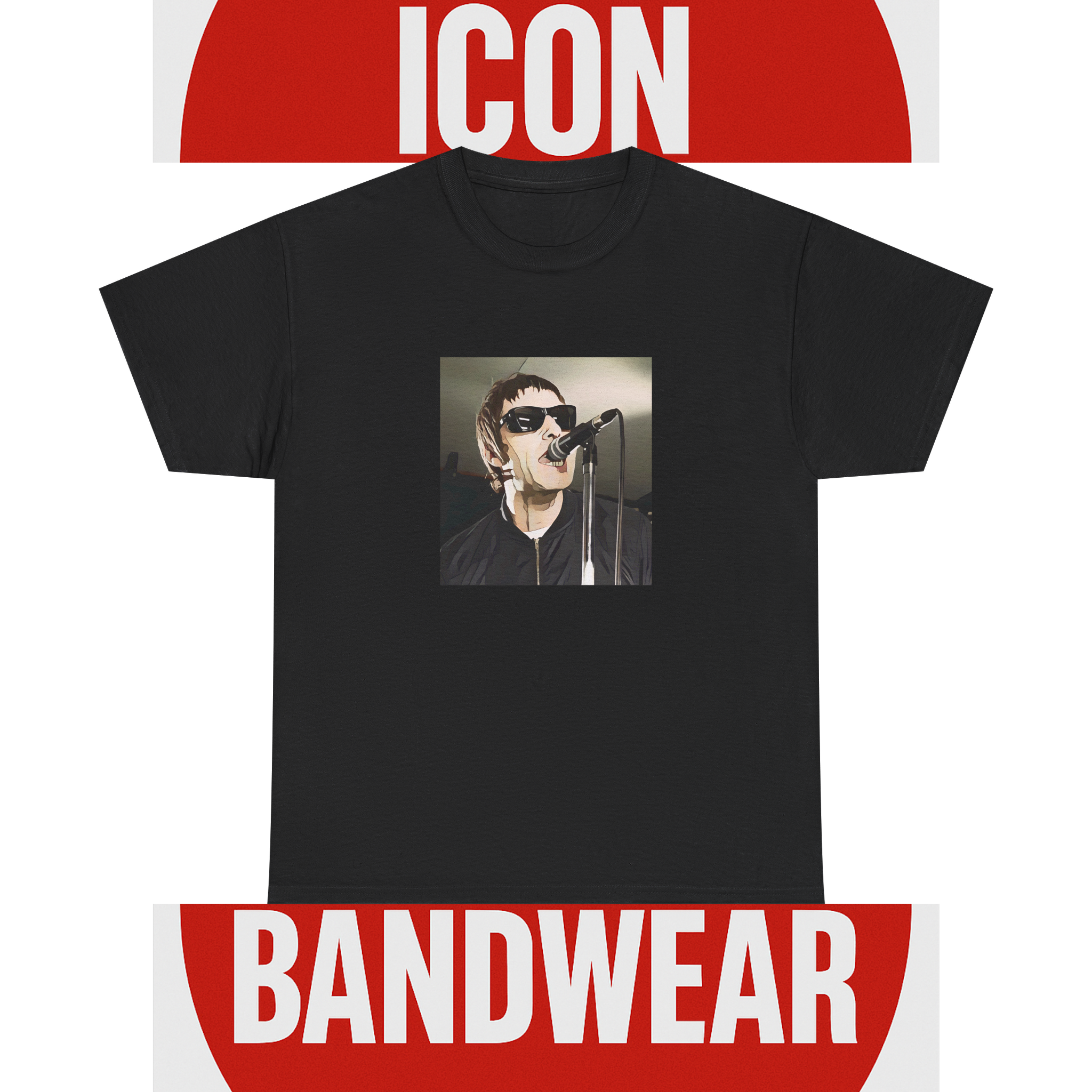 Cartoon Britpop Icon T-Shirt - Reunion Limited Edition Retro Band Icon Tee, Part of 50-Music-Icon Series