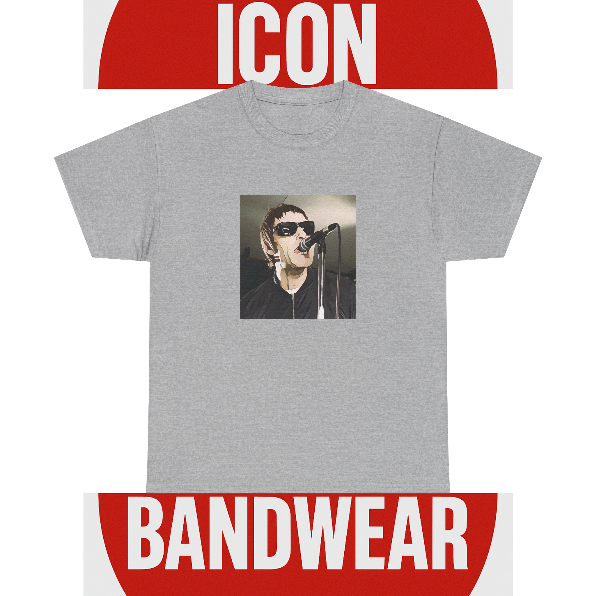 Cartoon Britpop Icon T-Shirt - Reunion Limited Edition Retro Band Icon Tee, Part of 50-Music-Icon Series