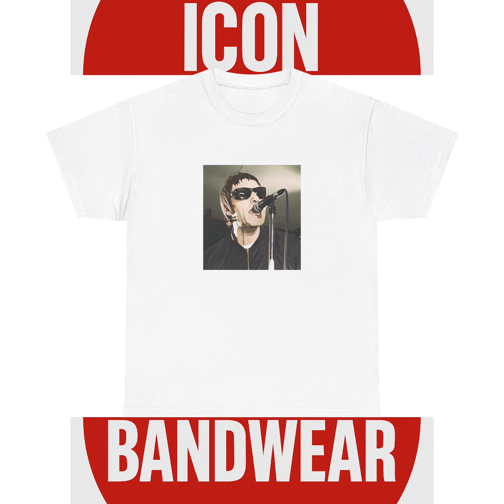 Cartoon Britpop Icon T-Shirt - Reunion Limited Edition Retro Band Icon Tee, Part of 50-Music-Icon Series