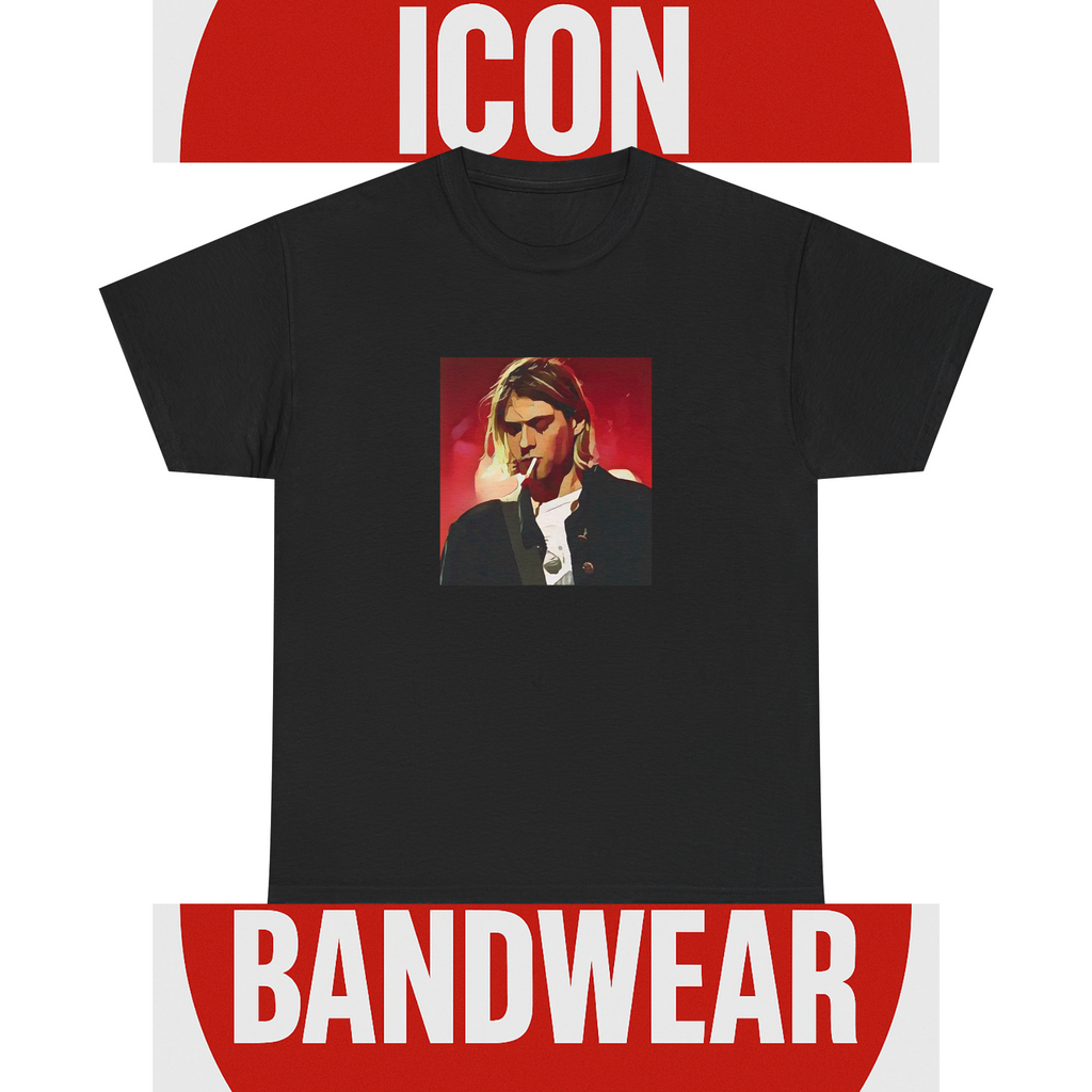 Cartoon Grunge Frontman T-Shirt - Limited Edition Retro Band Icon Tee, Part of 50-Music-Icon Series