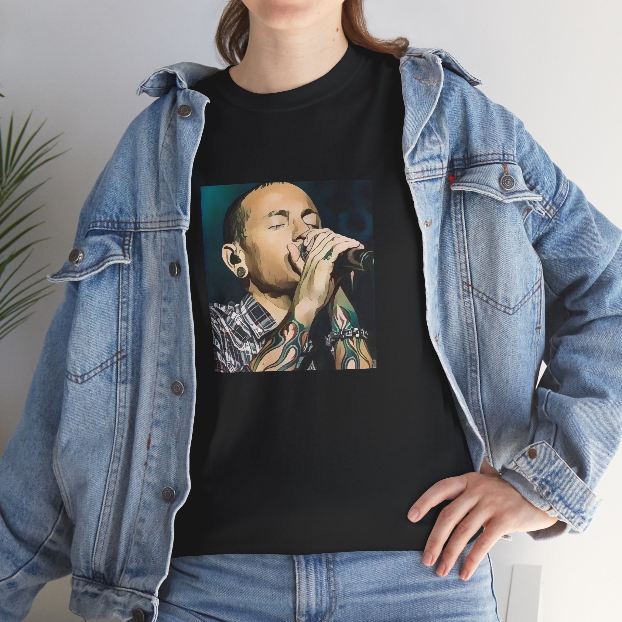 Cartoon Rock Frontman T-Shirt - Limited Edition Retro Band Icon Tee, Part of 50-Music-Icon Series