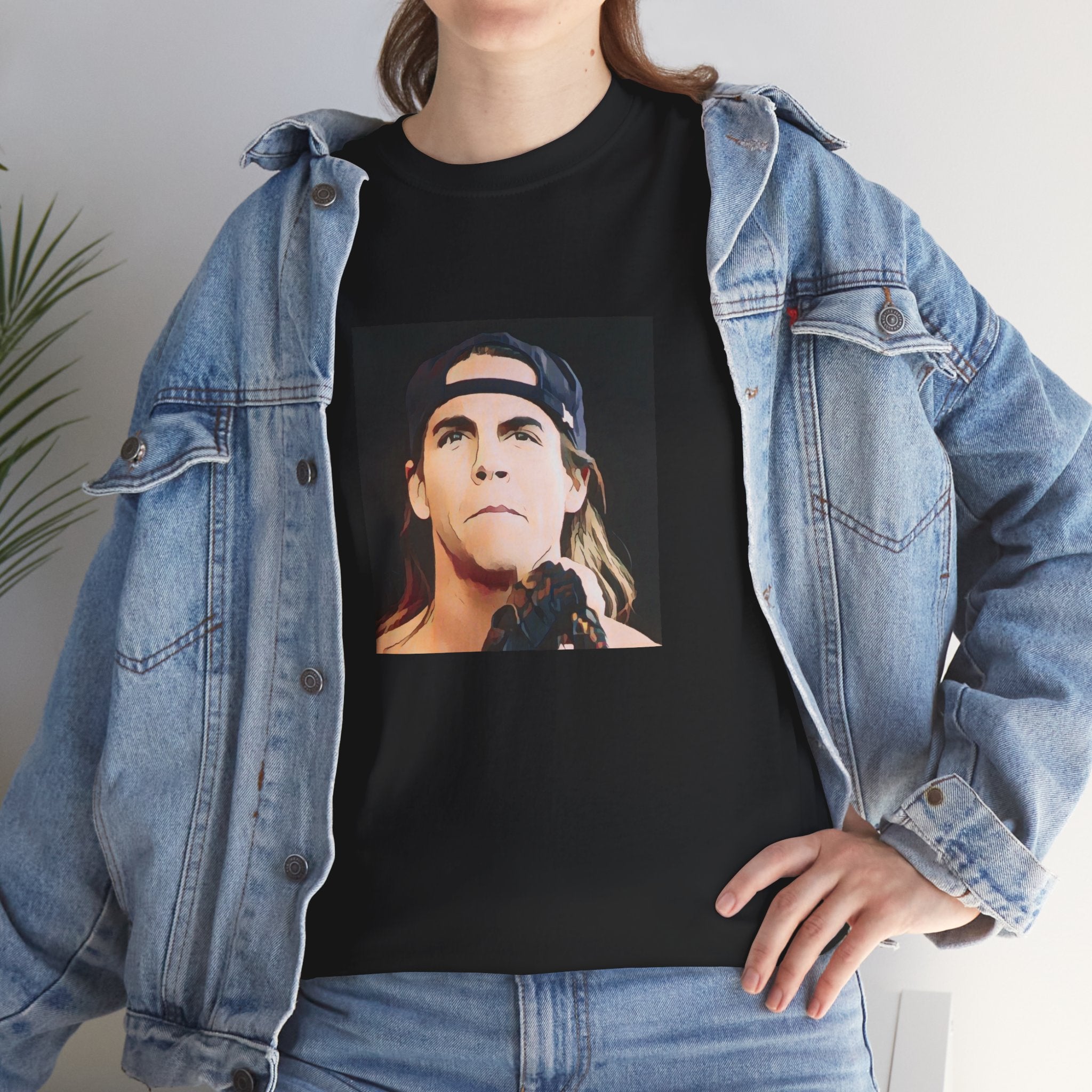 Cartoon Rock Frontman T-Shirt - Limited Edition Retro Band Icon Tee, Part of 50-Music-Icon Series