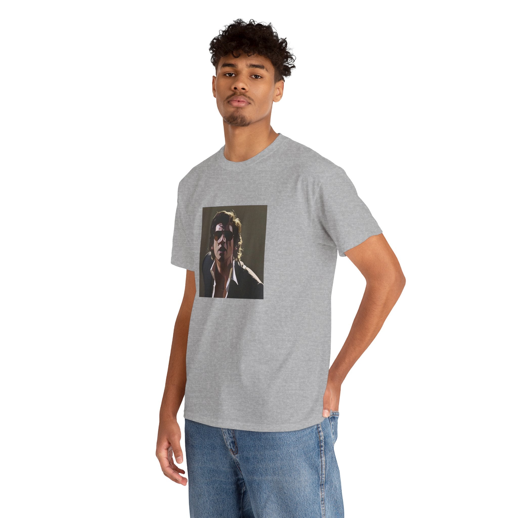 Cartoon Indie Frontman T-Shirt - Limited Edition Retro Band Icon Tee, Part of 50-Music-Icon Series