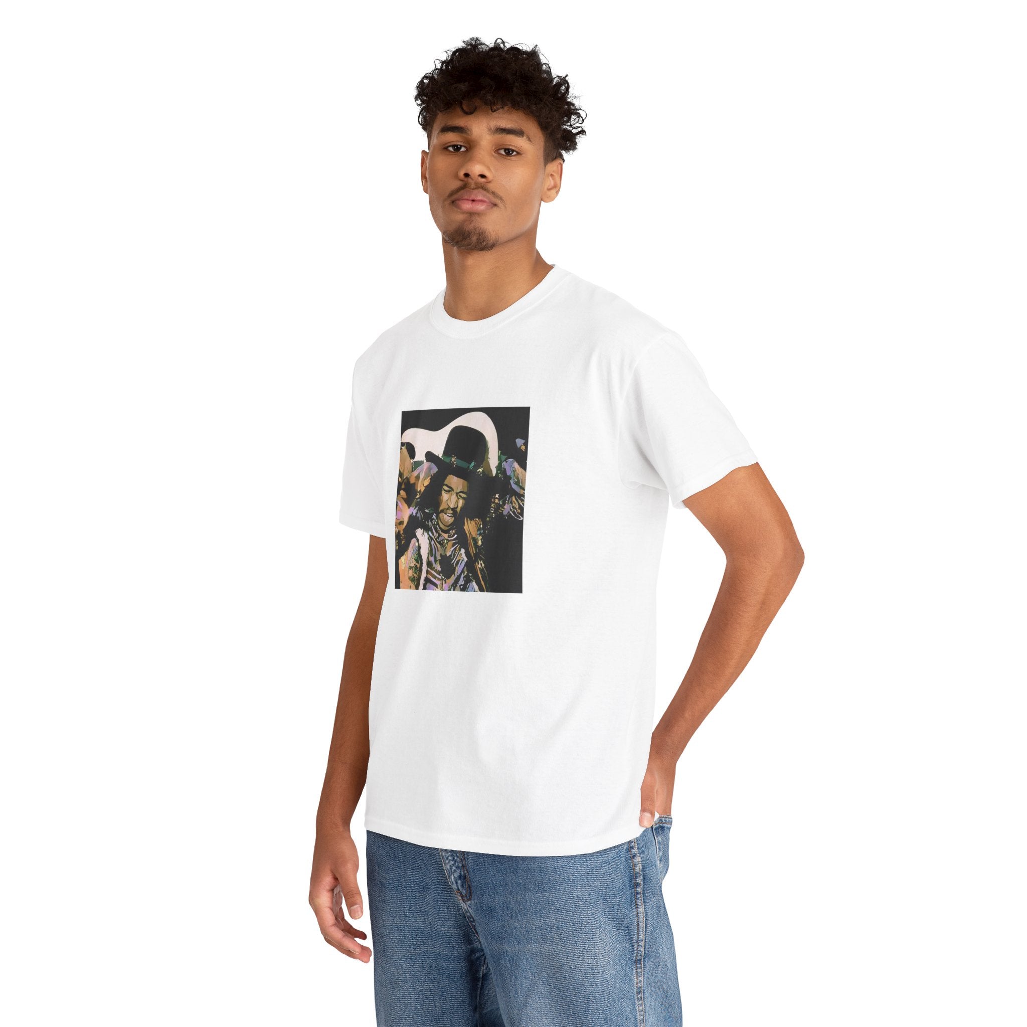 Cartoon Psychedelic Rock Tee - Limited Edition Retro Band Icon Tee, Part of 50-Music-Icon Series