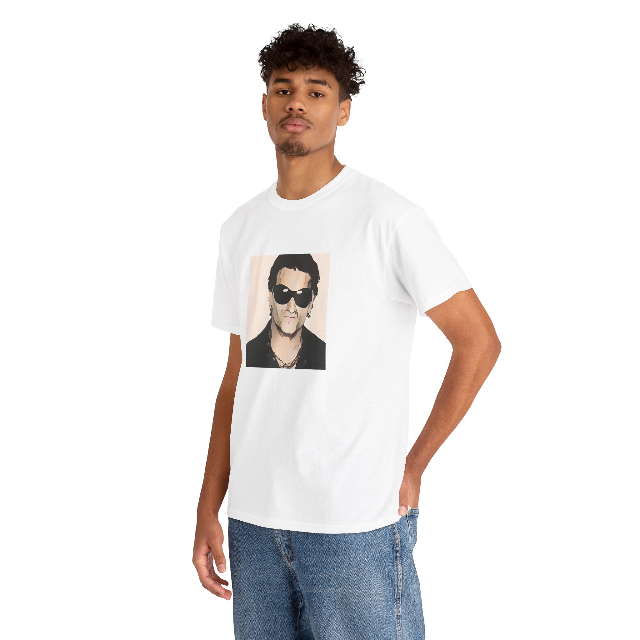 Cartoon Irish Rock Legend T-Shirt - Limited Edition Retro Band Icon Tee, Part of 50-Music-Icon Series
