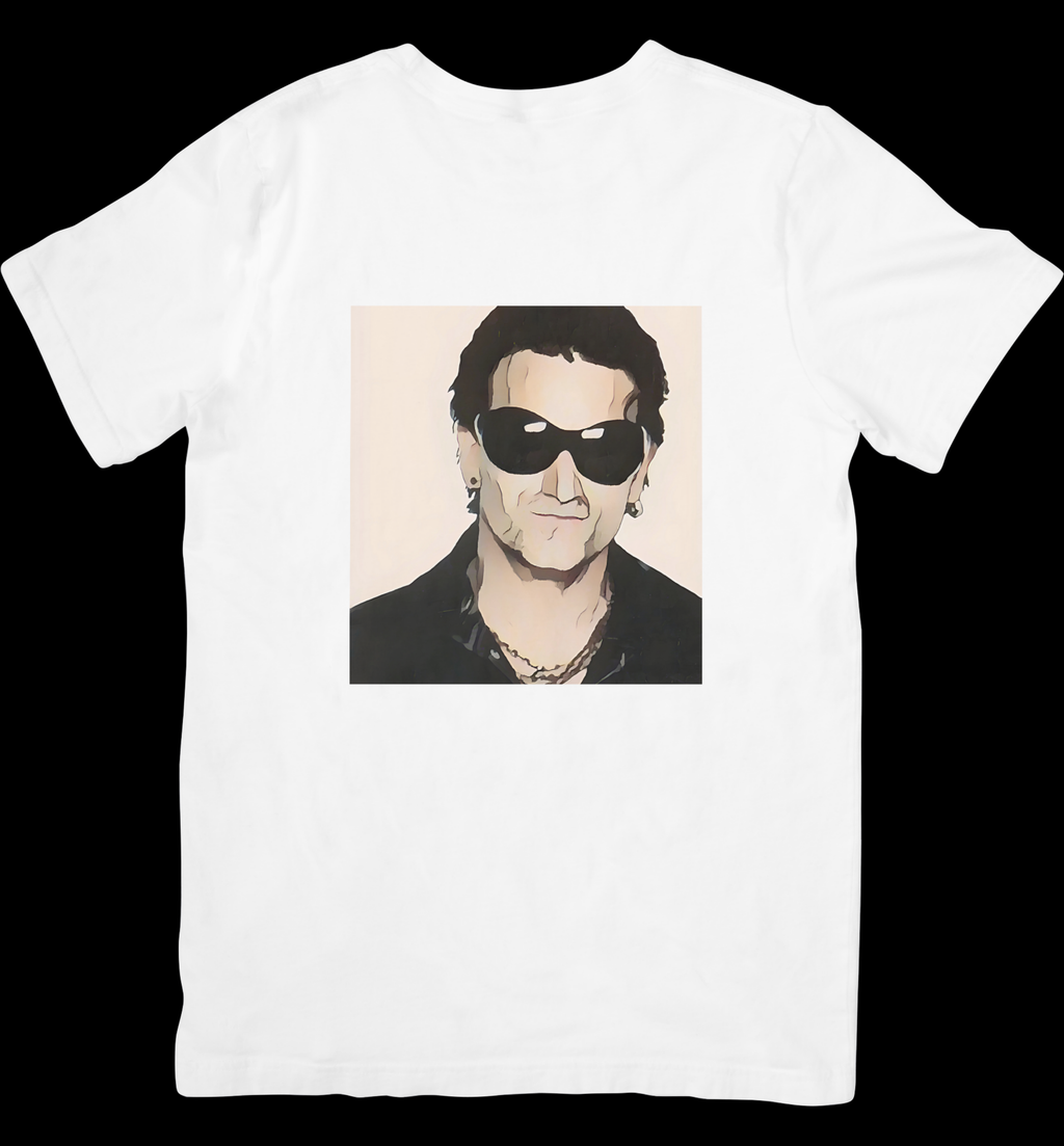 Cartoon Irish Rock Legend T-Shirt - Limited Edition Retro Band Icon Tee, Part of 50-Music-Icon Series