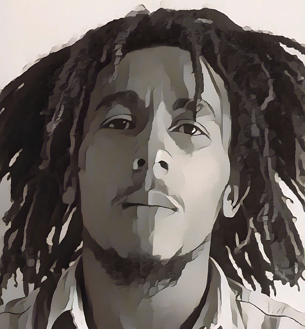 Cartoon Reggae Icon T-Shirt - Limited Edition Retro Band Icon Tee, Part of 50-Music-Icon Series