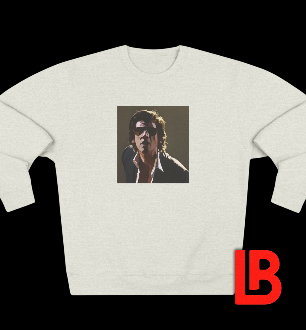 Cartoon Indie Frontman Sweatshirt - Limited Edition Retro Band Icon Sweatshirt, Part of 50-Music-Icon Series