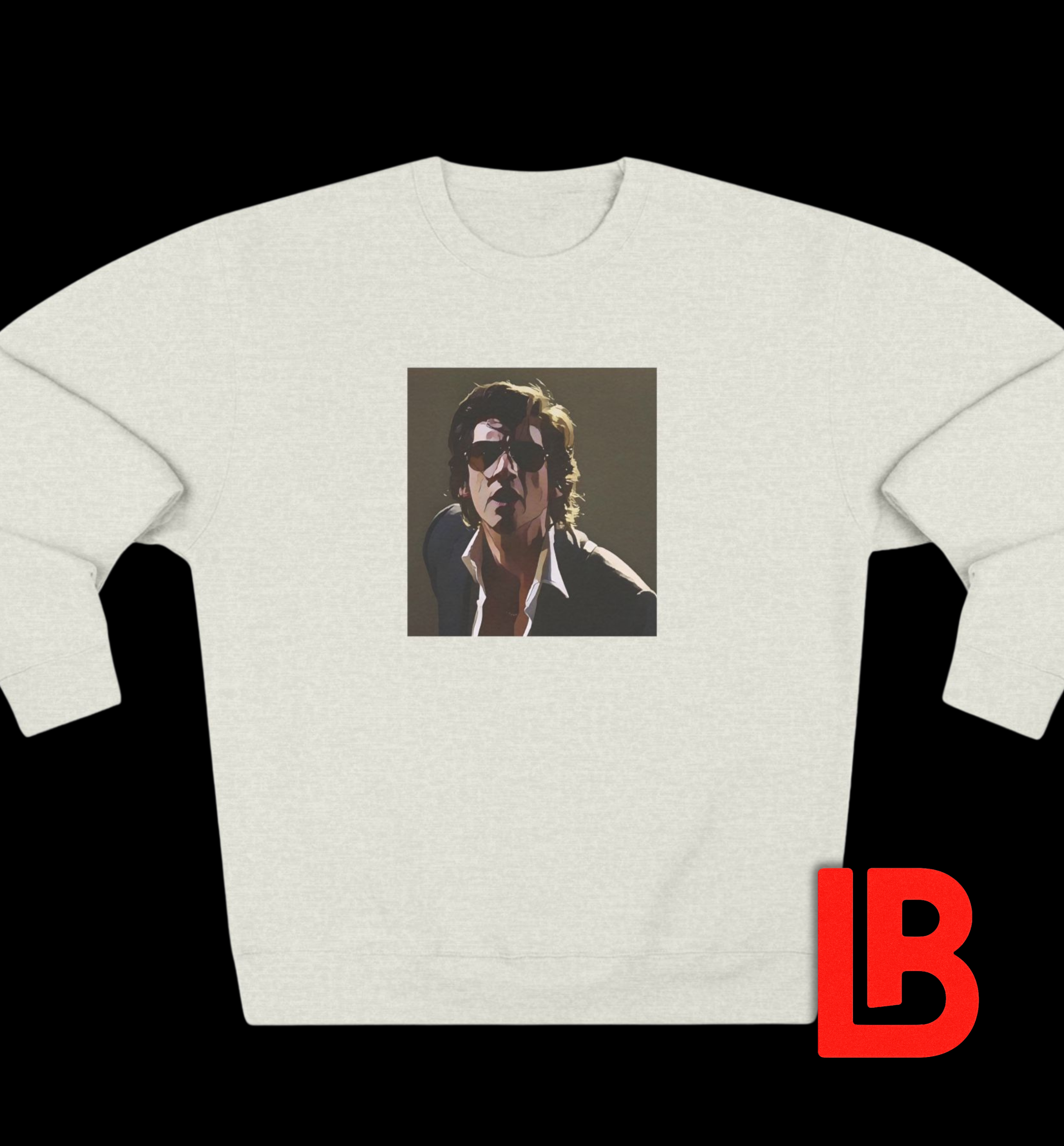 Cartoon Indie Frontman Sweatshirt - Limited Edition Retro Band Icon Sweatshirt, Part of 50-Music-Icon Series