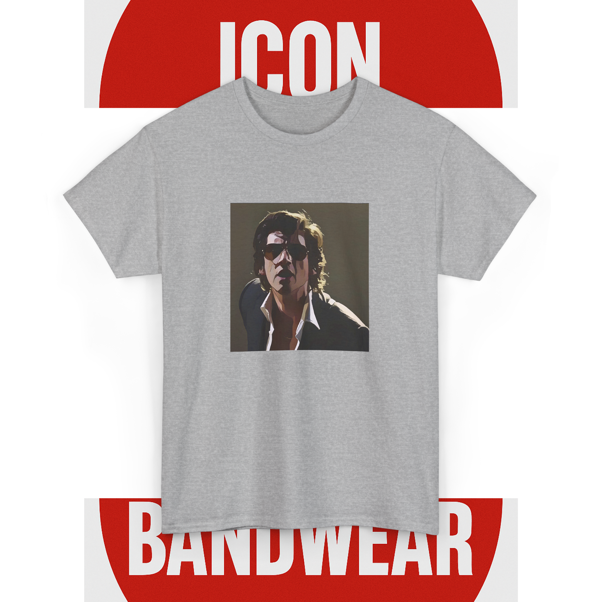 Cartoon Indie Frontman T-Shirt - Limited Edition Retro Band Icon Tee, Part of 50-Music-Icon Series