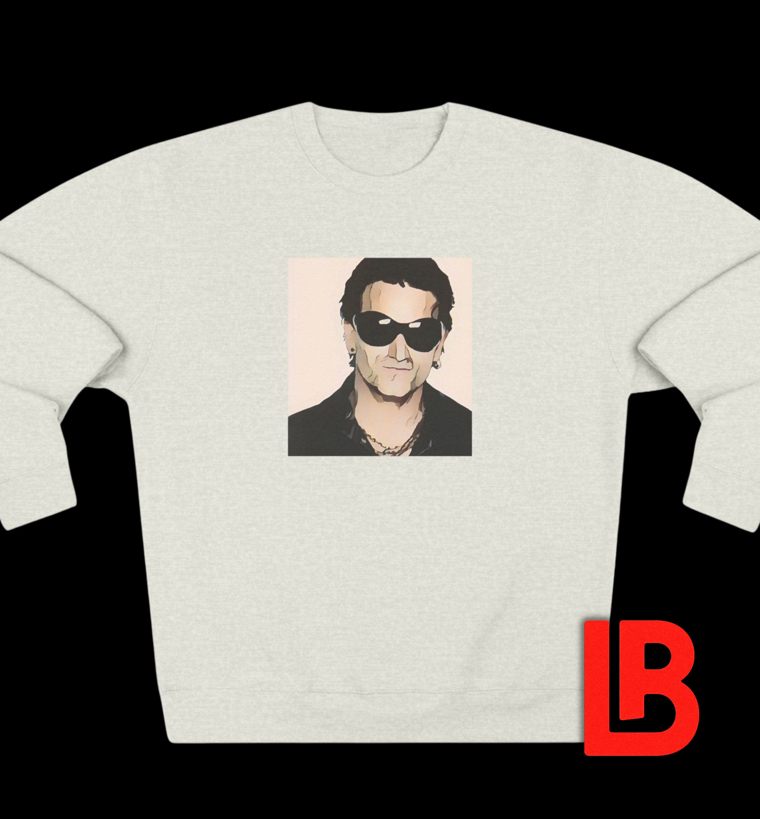 Cartoon Irish Rock Legend Sweatshirt - Limited Edition Retro Band Icon Sweatshirt, Part of 50-Music-Icon Series