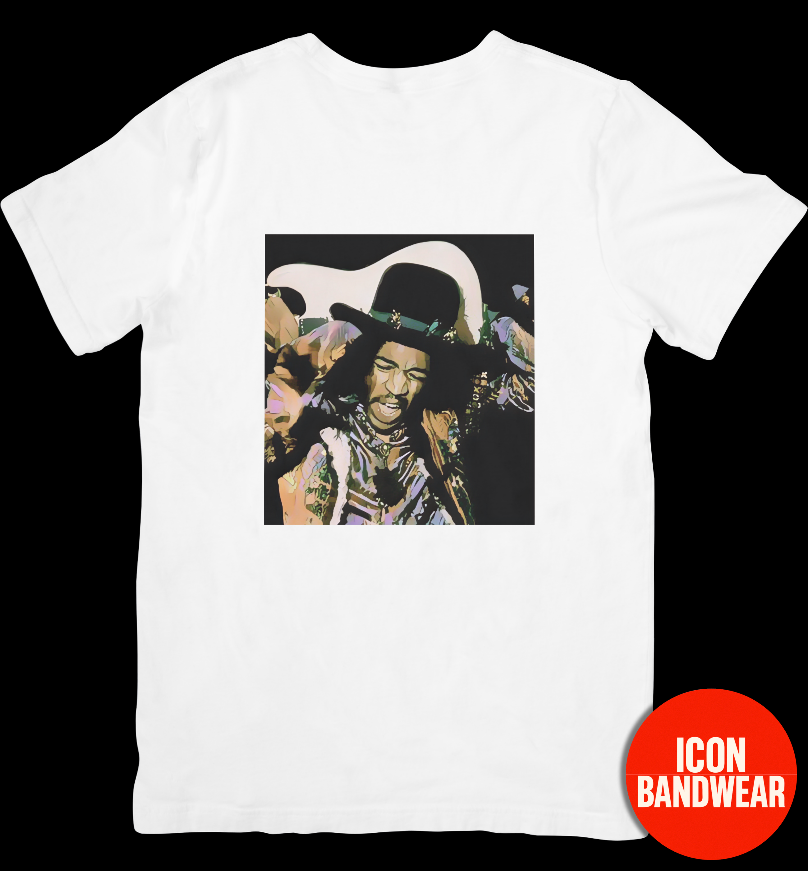 Cartoon Psychedelic Rock Tee - Limited Edition Retro Band Icon Tee, Part of 50-Music-Icon Series