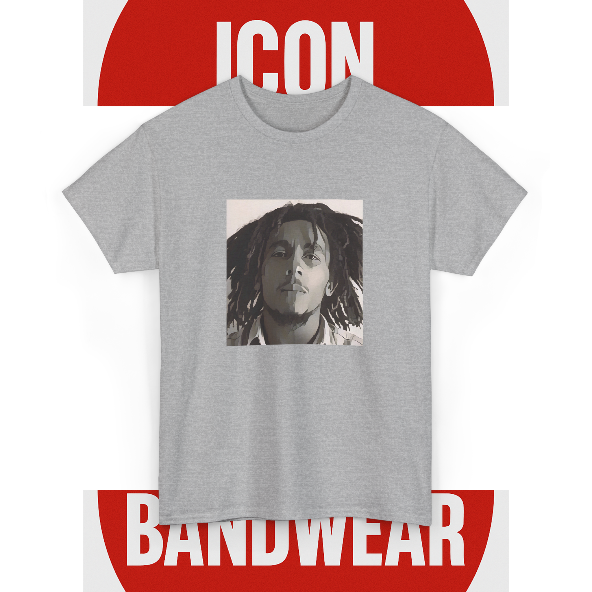 Cartoon Reggae Icon T-Shirt - Limited Edition Retro Band Icon Tee, Part of 50-Music-Icon Series