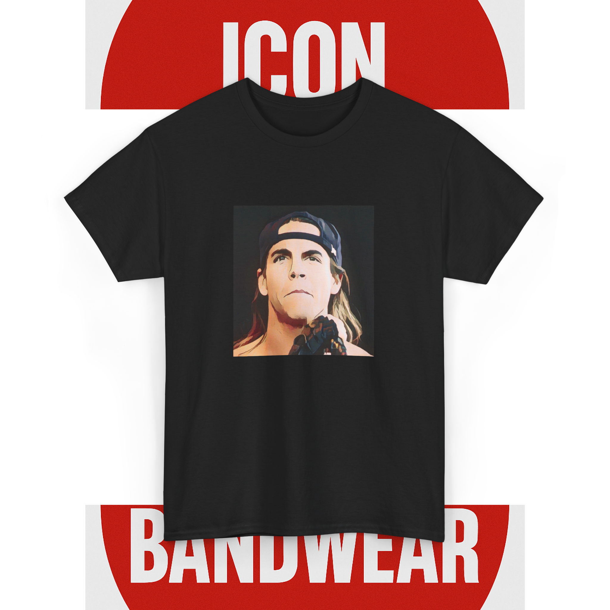 Cartoon Rock Frontman T-Shirt - Limited Edition Retro Band Icon Tee, Part of 50-Music-Icon Series