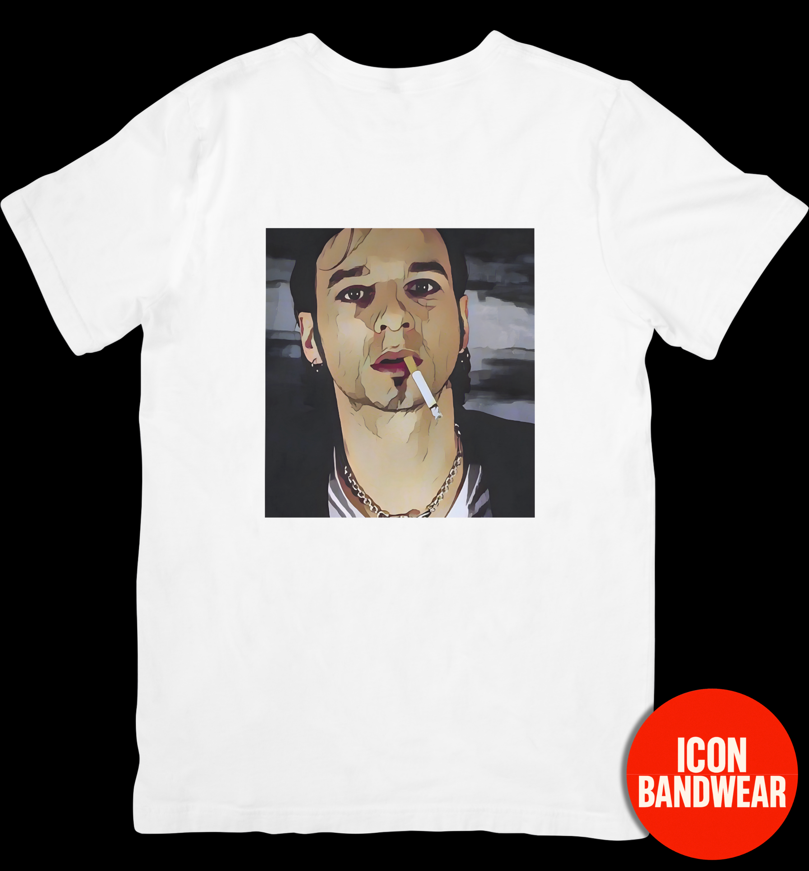 Cartoon Style Synth-Pop Graphic Tee | Retro 80s New Wave Shirt | Statement Fan Apparel